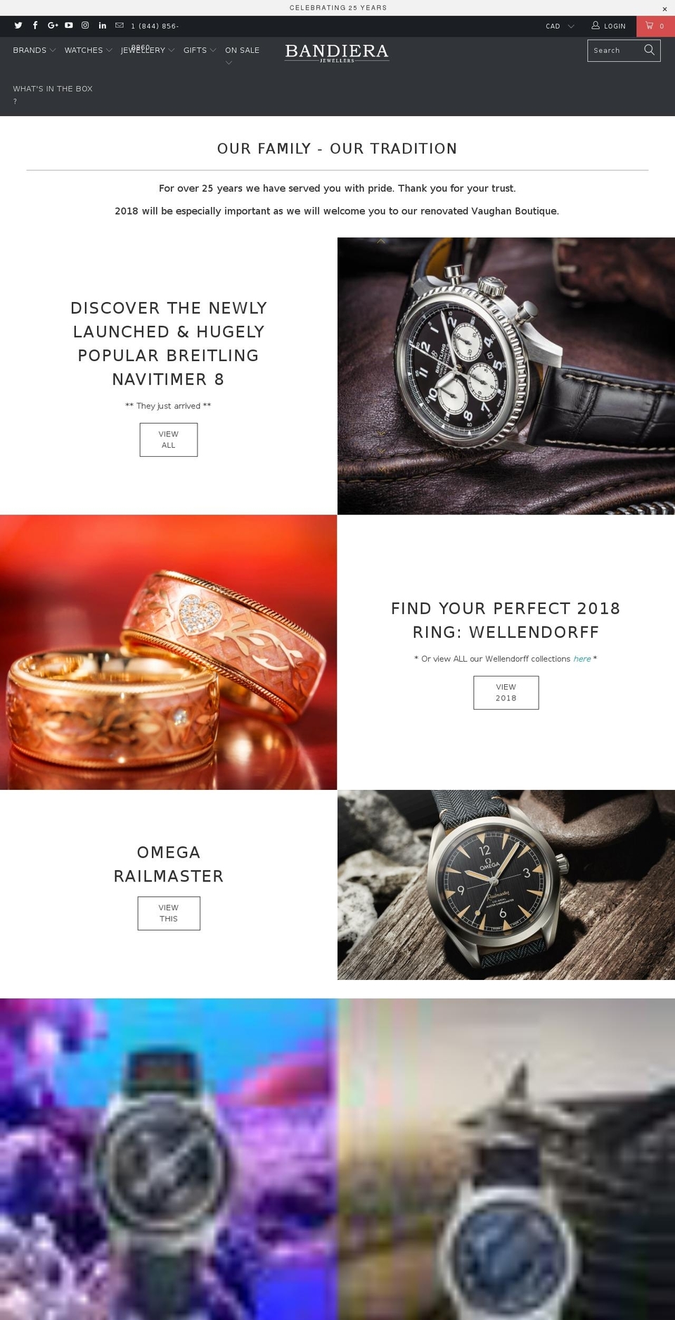 turbo3 Shopify theme site example bandierajewellers.com