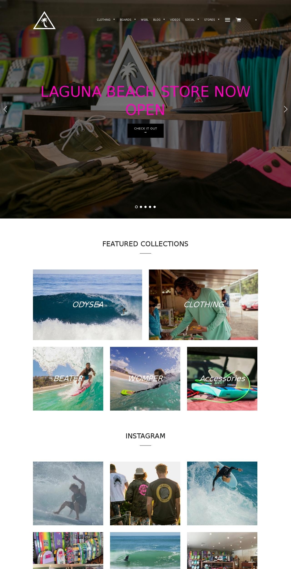 Catch Surf Shopify theme site example banditboards.com