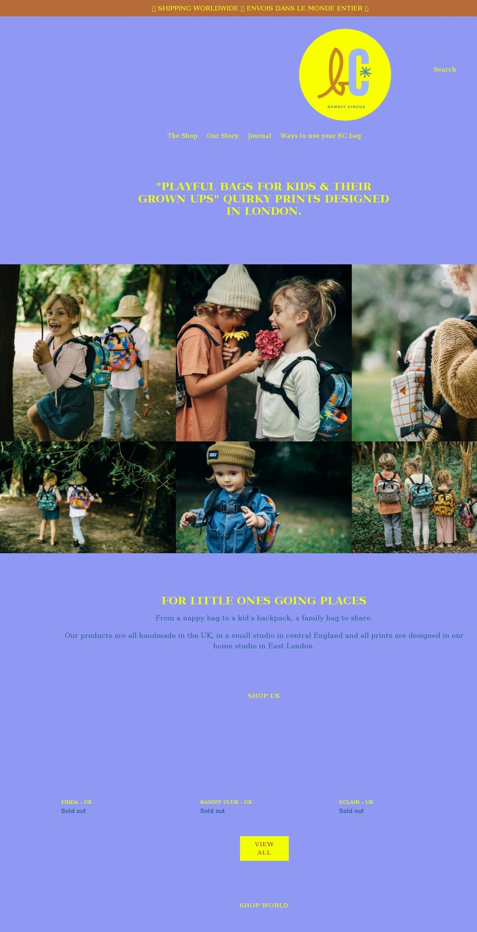 banditcircus.com shopify website screenshot