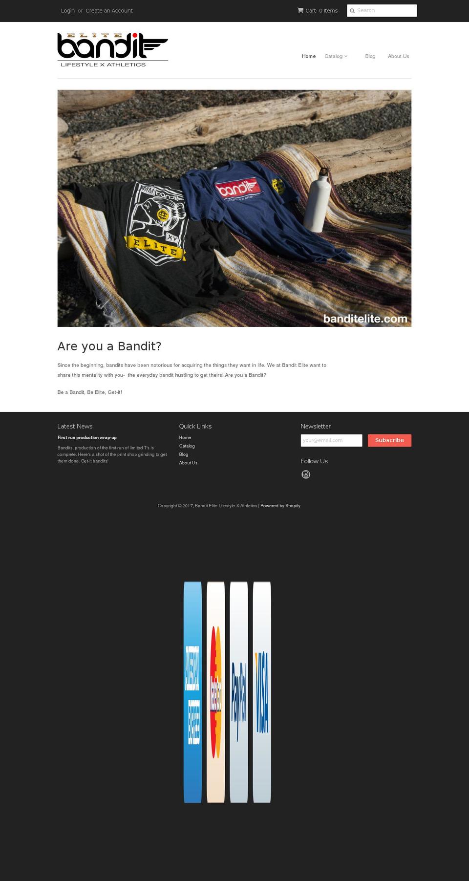 banditelite.com shopify website screenshot