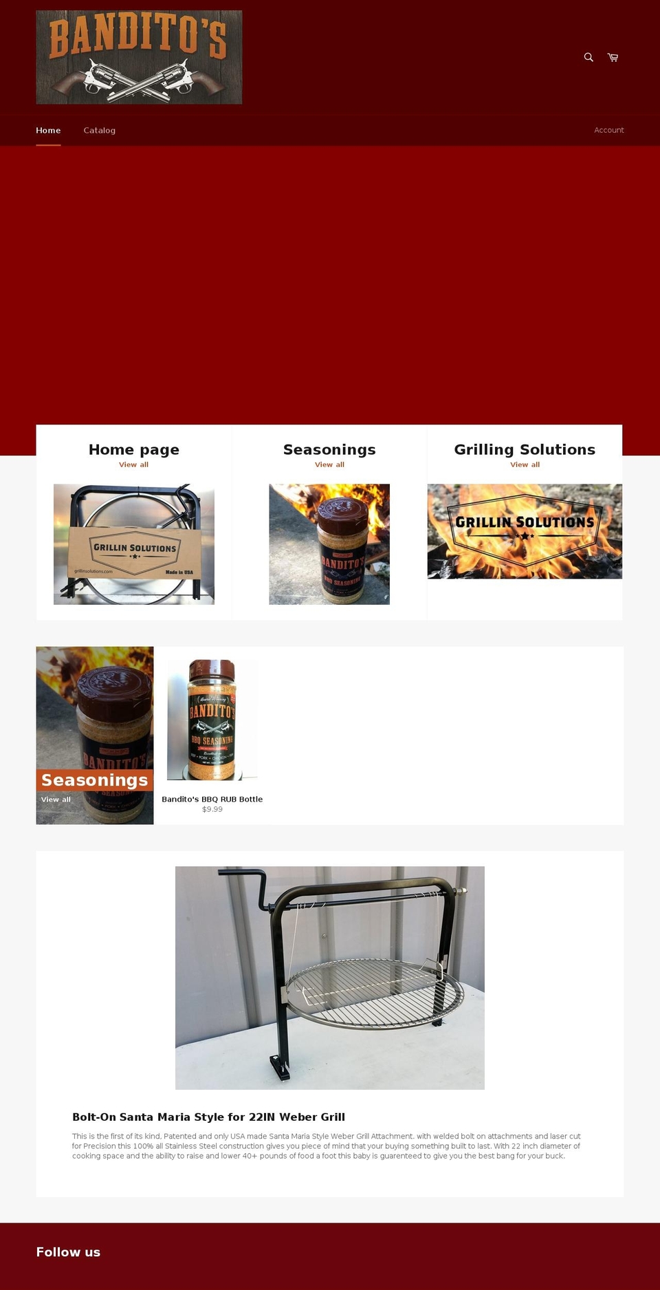 banditosbbq.com — Shopify storefront screenshot