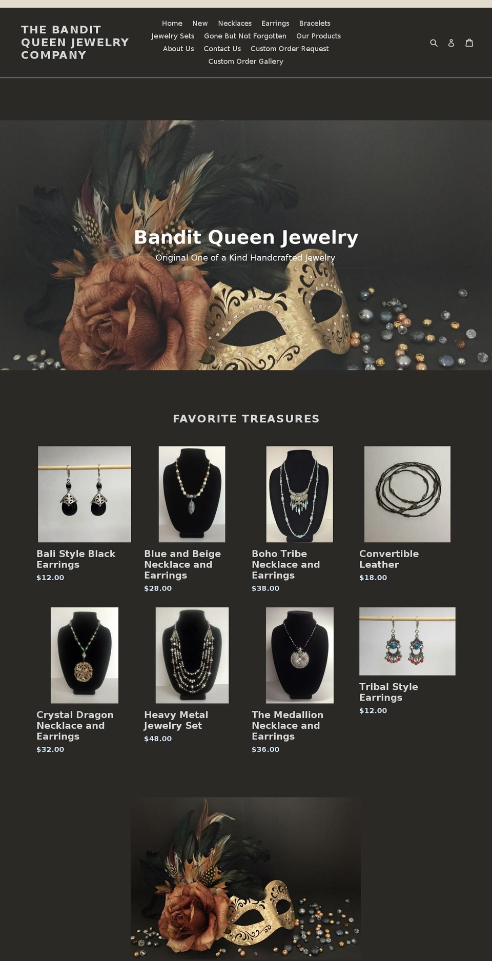 banditqueenjewelry.com — Shopify storefront screenshot