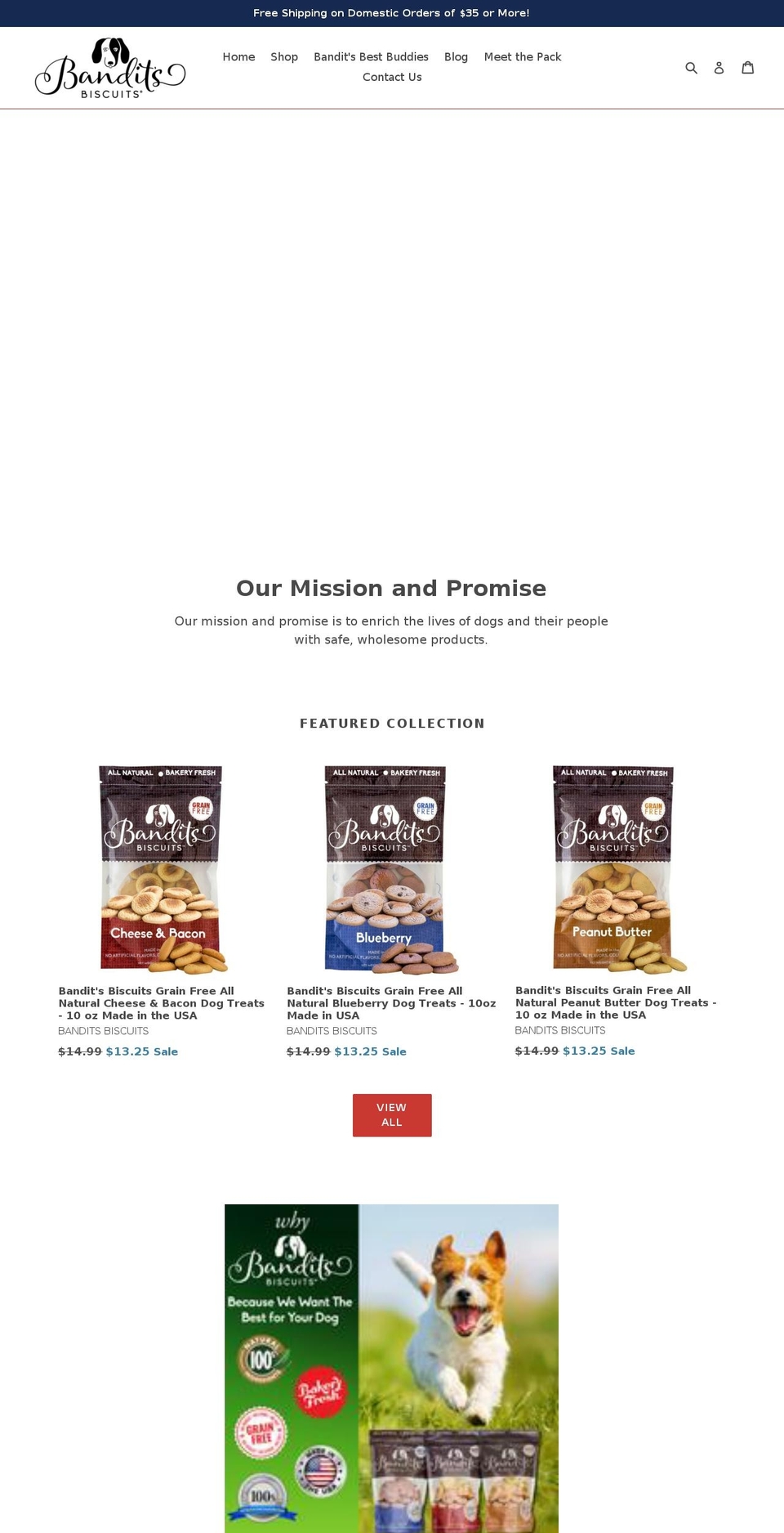 banditsbiscuits.com — Shopify storefront screenshot