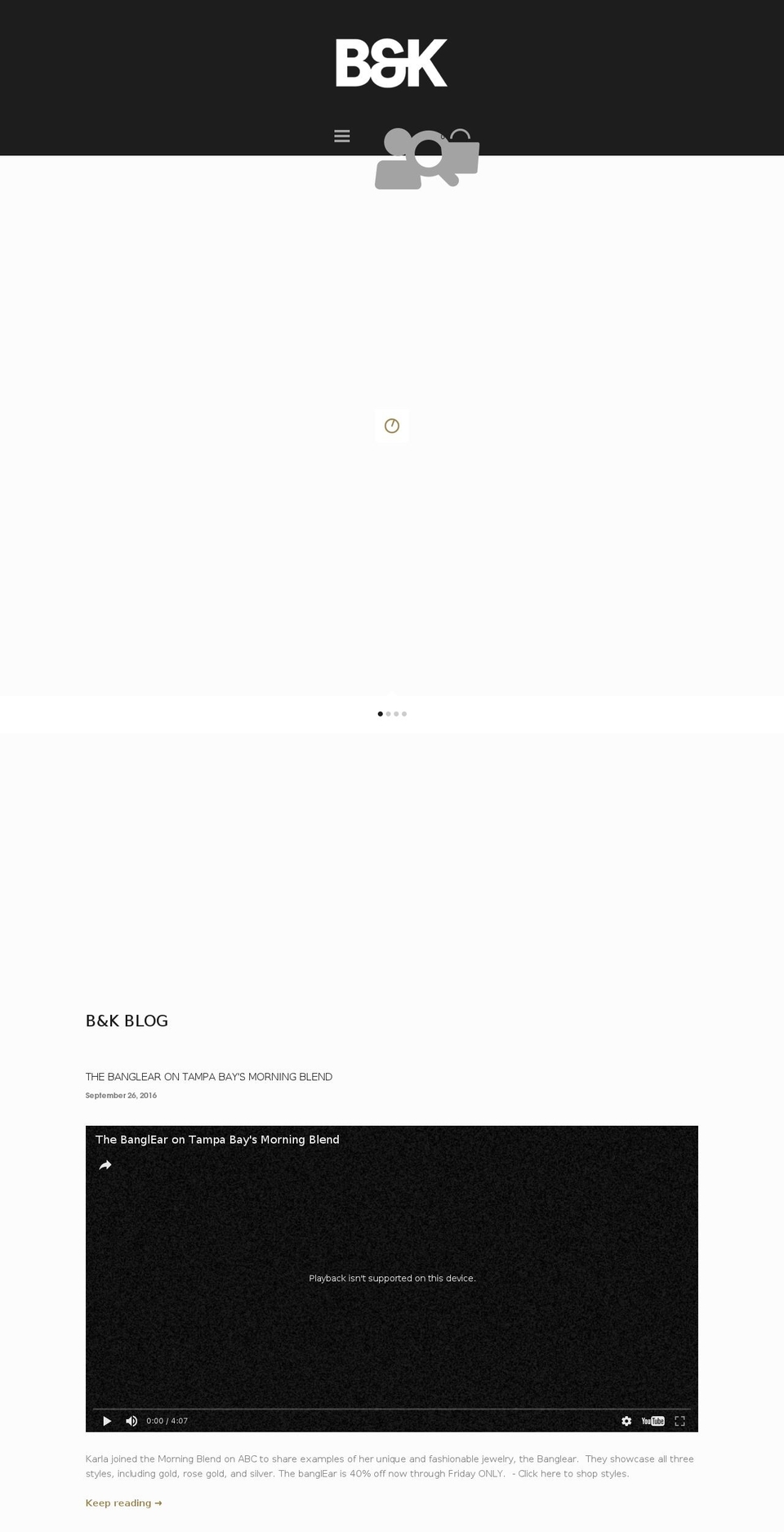 bandkjewelry.com shopify website screenshot
