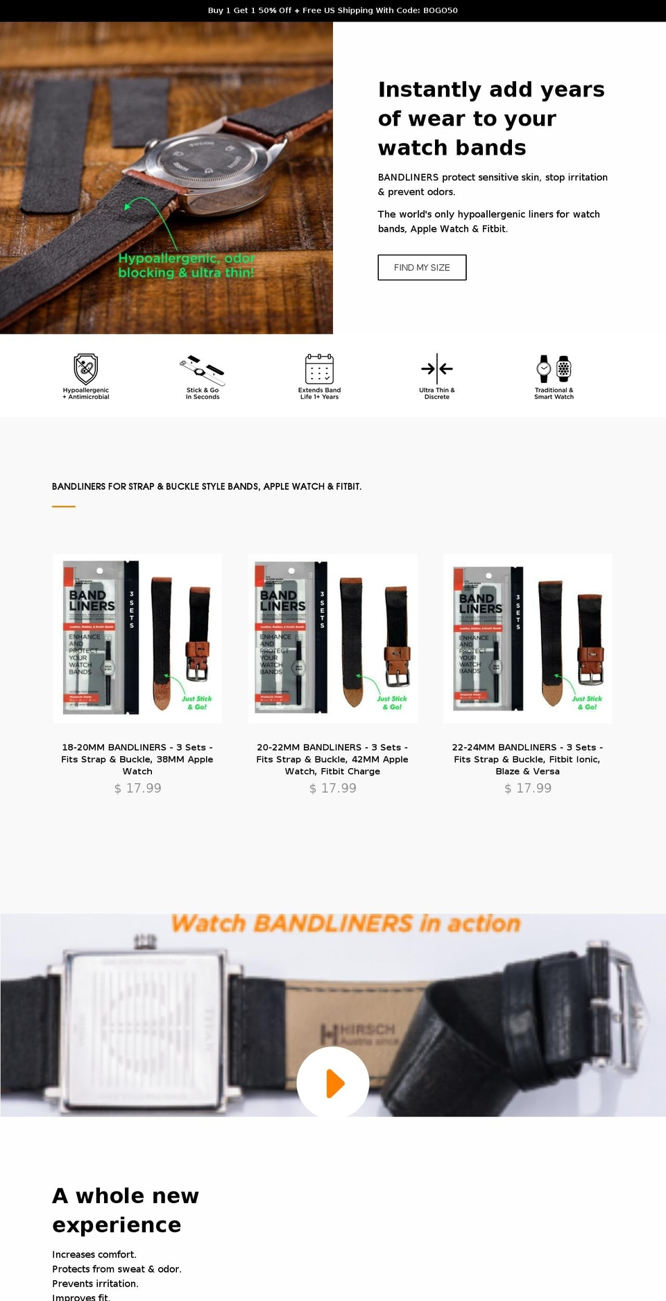 bandliners.com shopify website screenshot