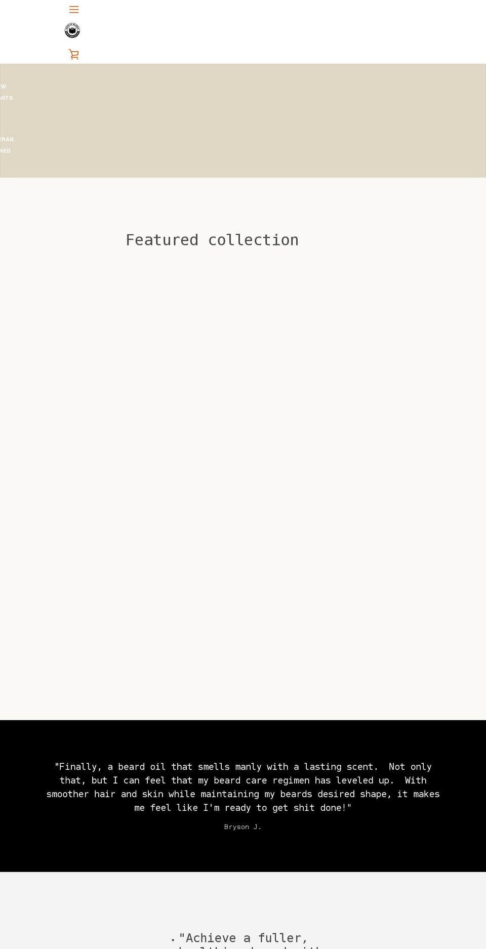 bandofbeards.org shopify website screenshot