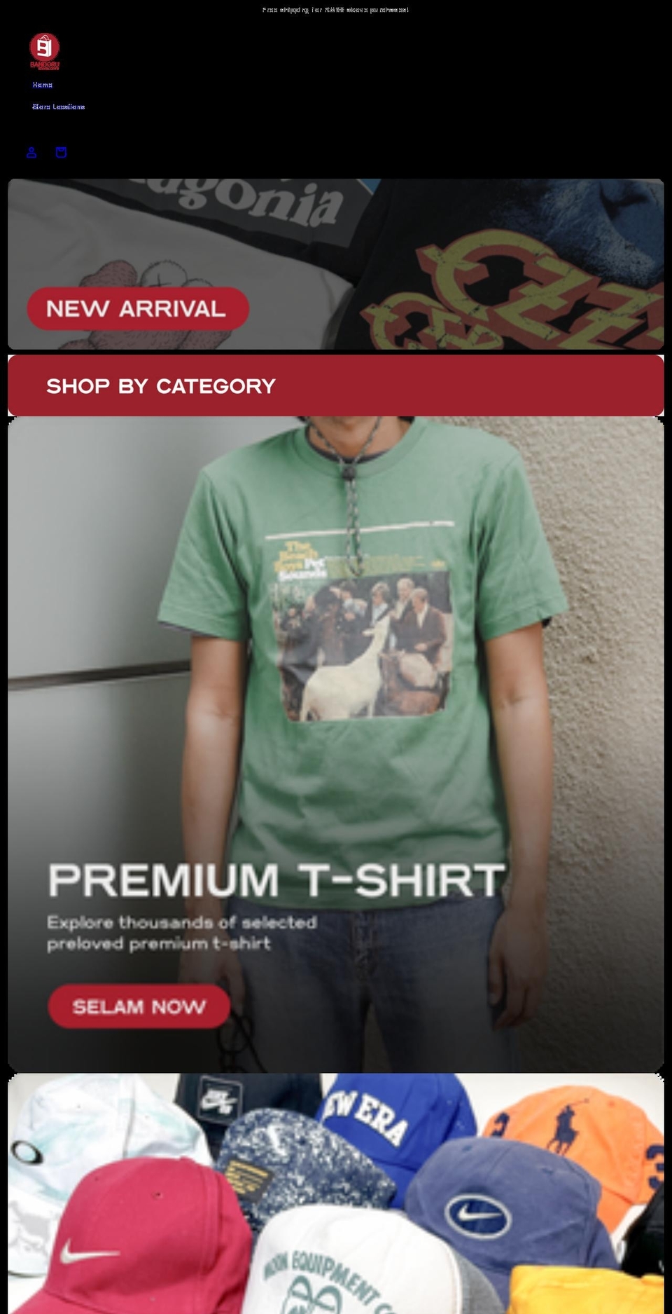 bandorustore.com shopify website screenshot