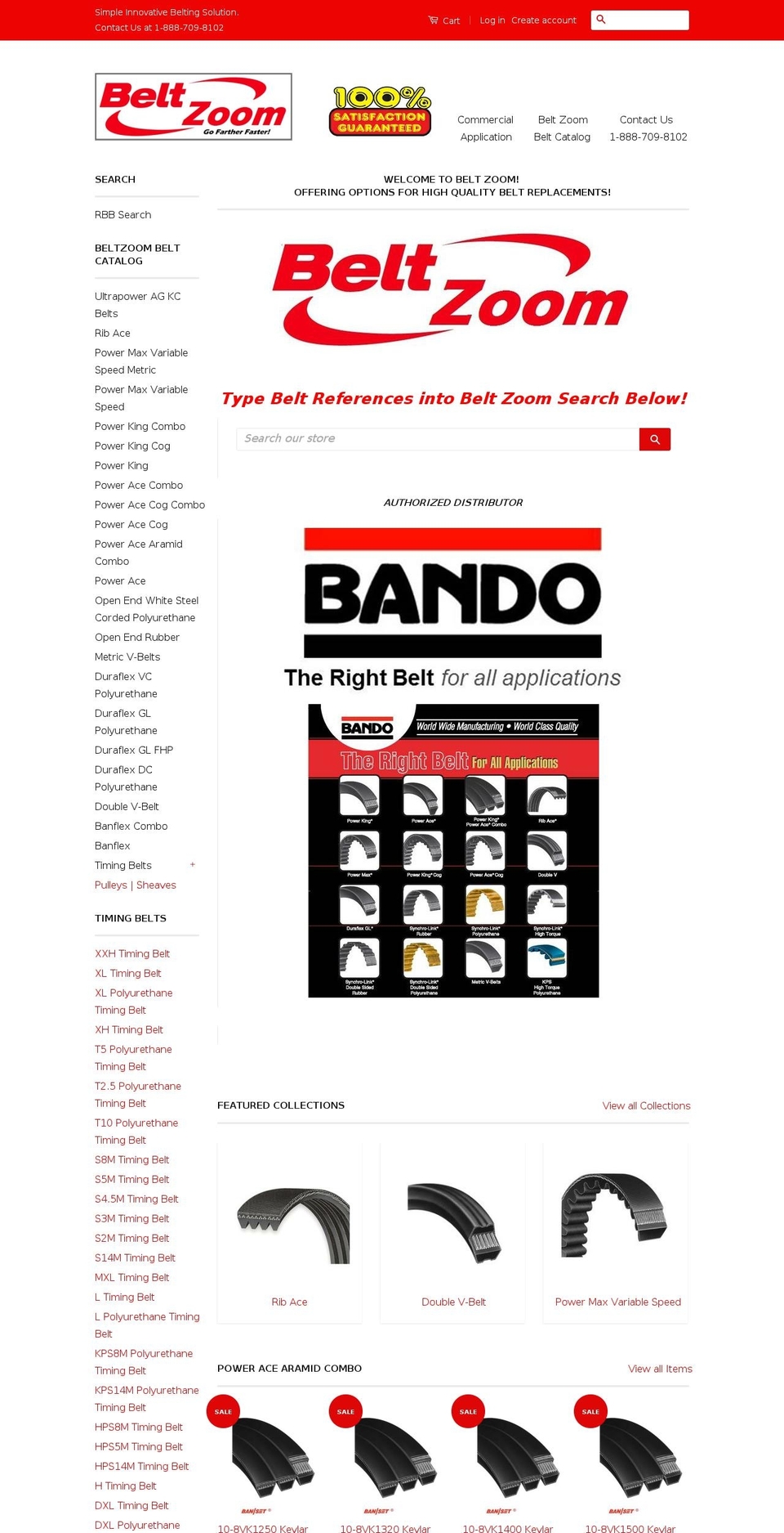 bandovbelts.com shopify website screenshot