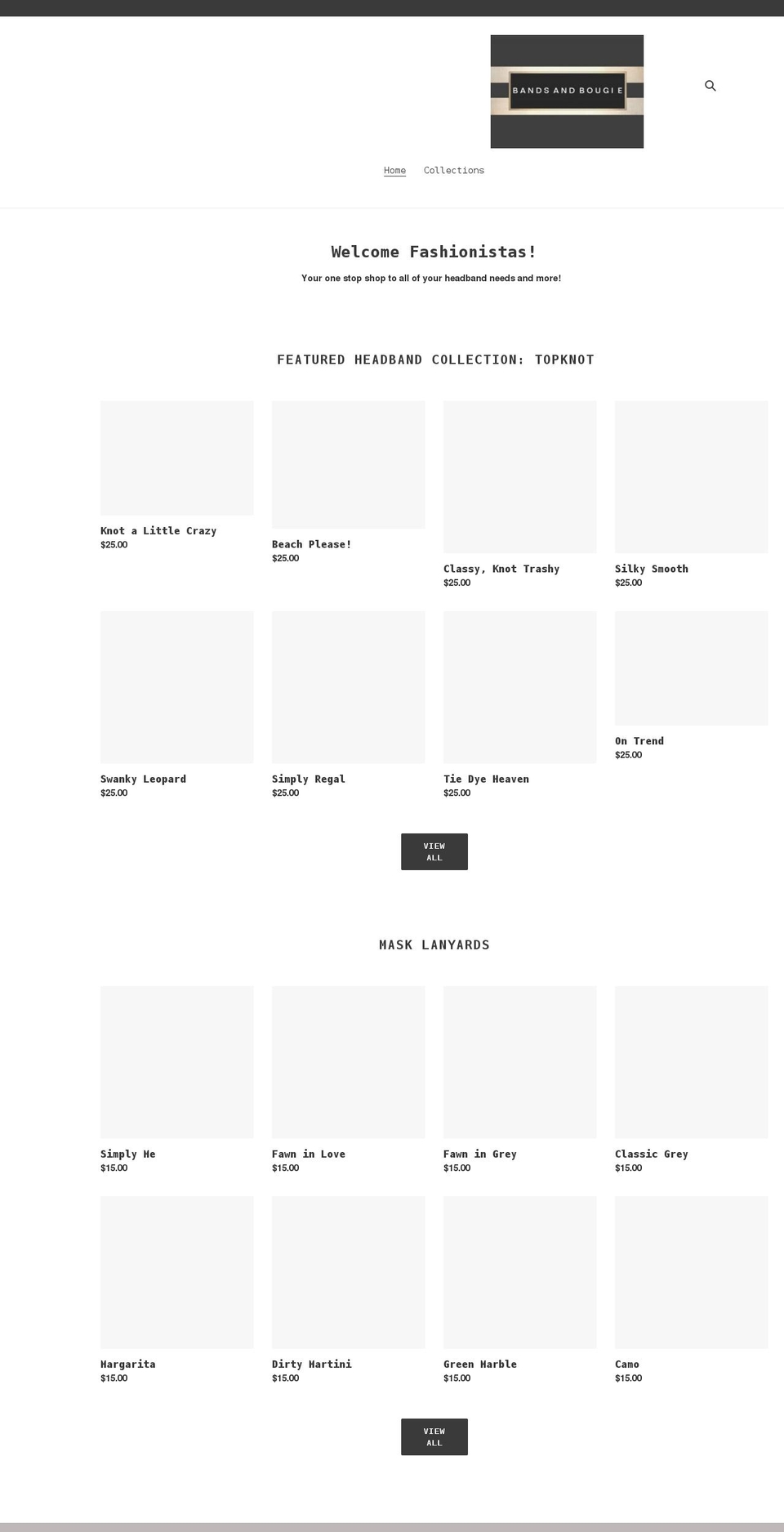 bandsandbougie.com shopify website screenshot