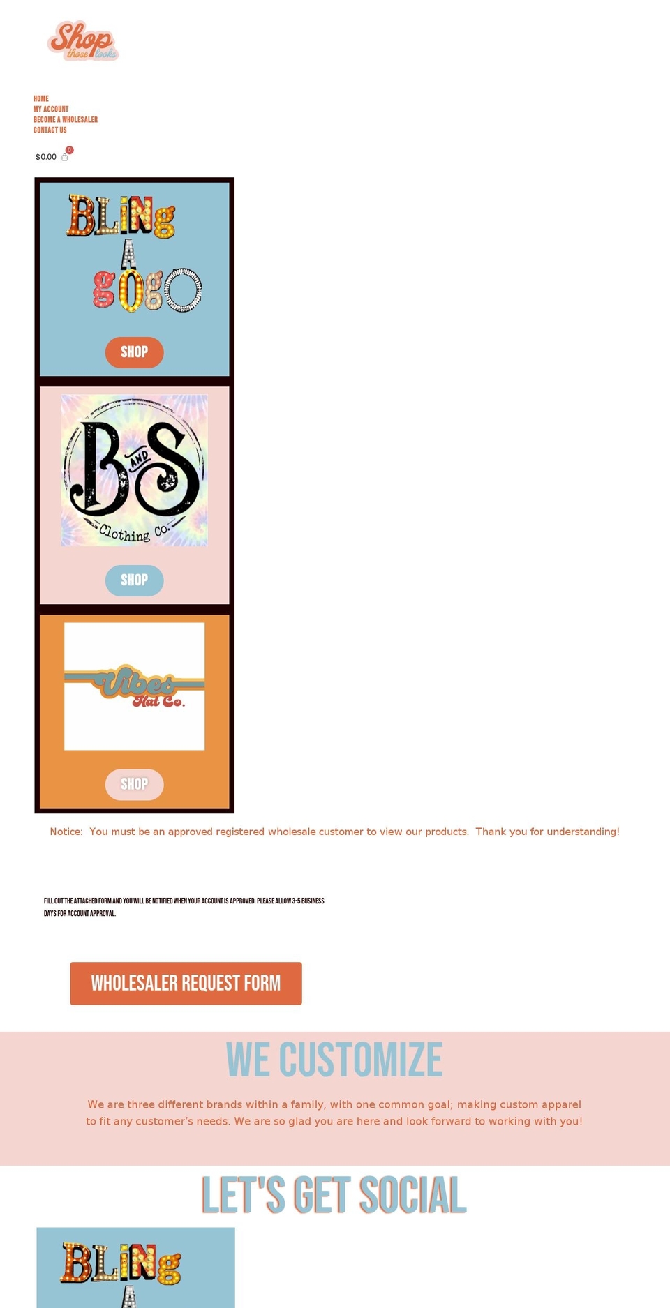 bandsclothingco.com — Shopify storefront screenshot