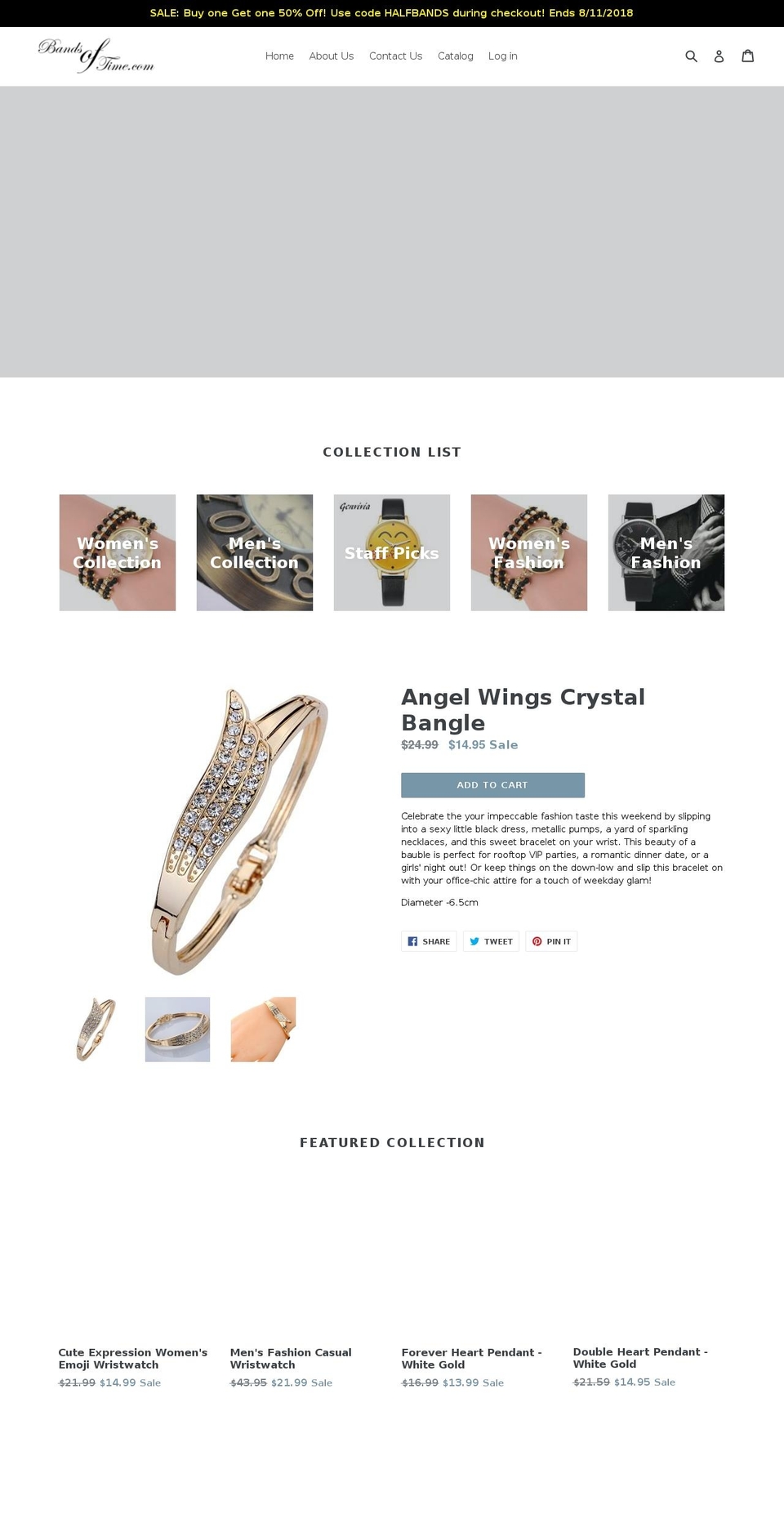 bandsoftime.com — Shopify storefront screenshot