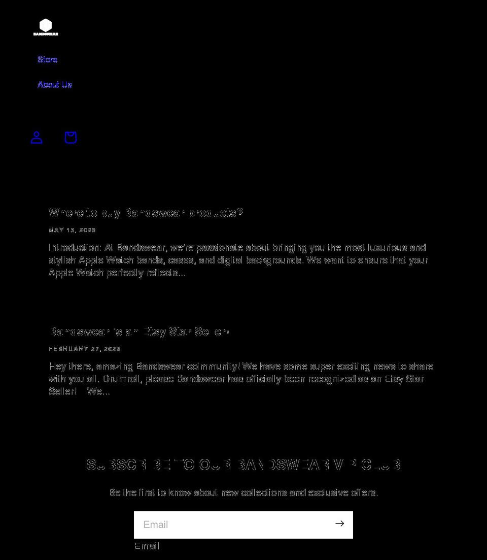 bandswear.com shopify website screenshot