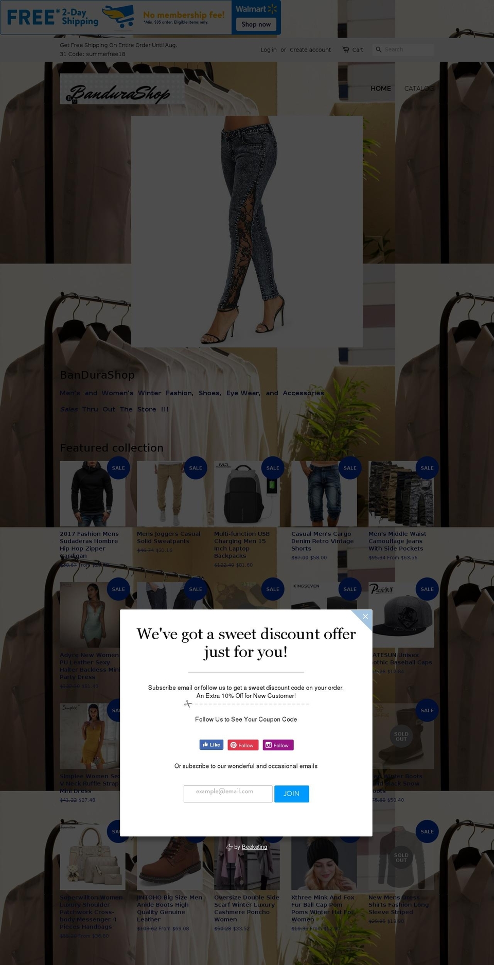 bandurashop.com shopify website screenshot