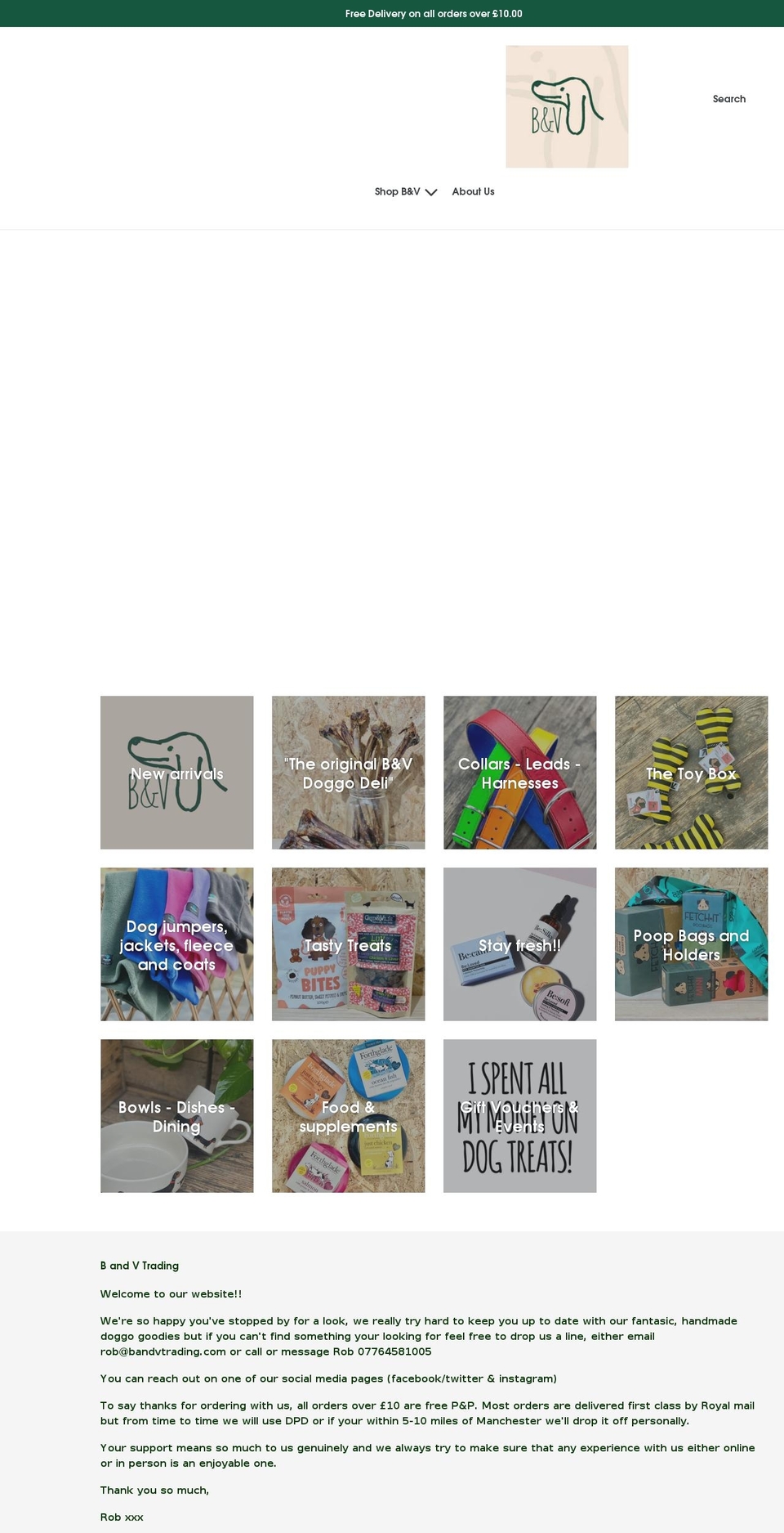 bandvtrading.com shopify website screenshot