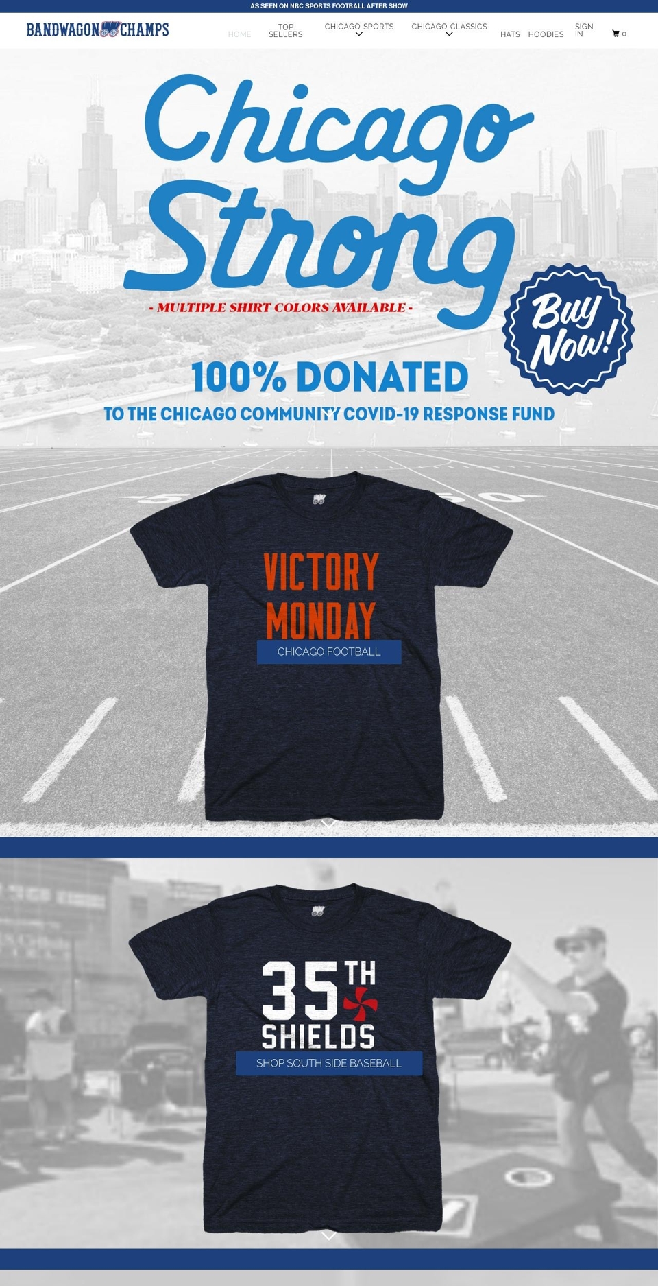 bandwagonchamps.com — Shopify storefront screenshot