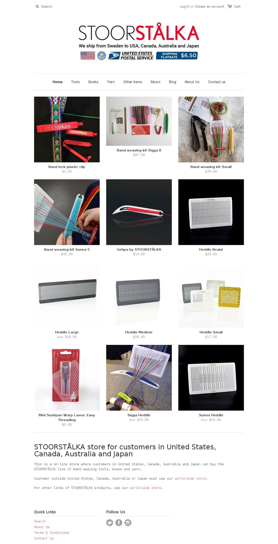 bandweaving.com shopify website screenshot
