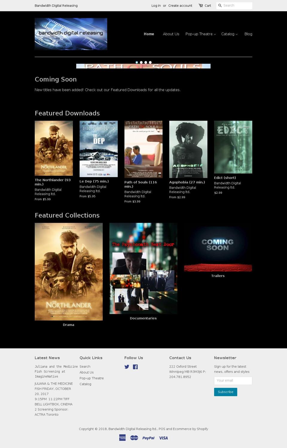 bandwidthreleasing.com — Shopify storefront screenshot
