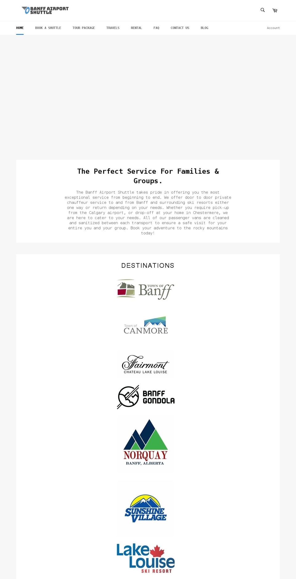 banff-shuttle-services.myshopify.com shopify website screenshot