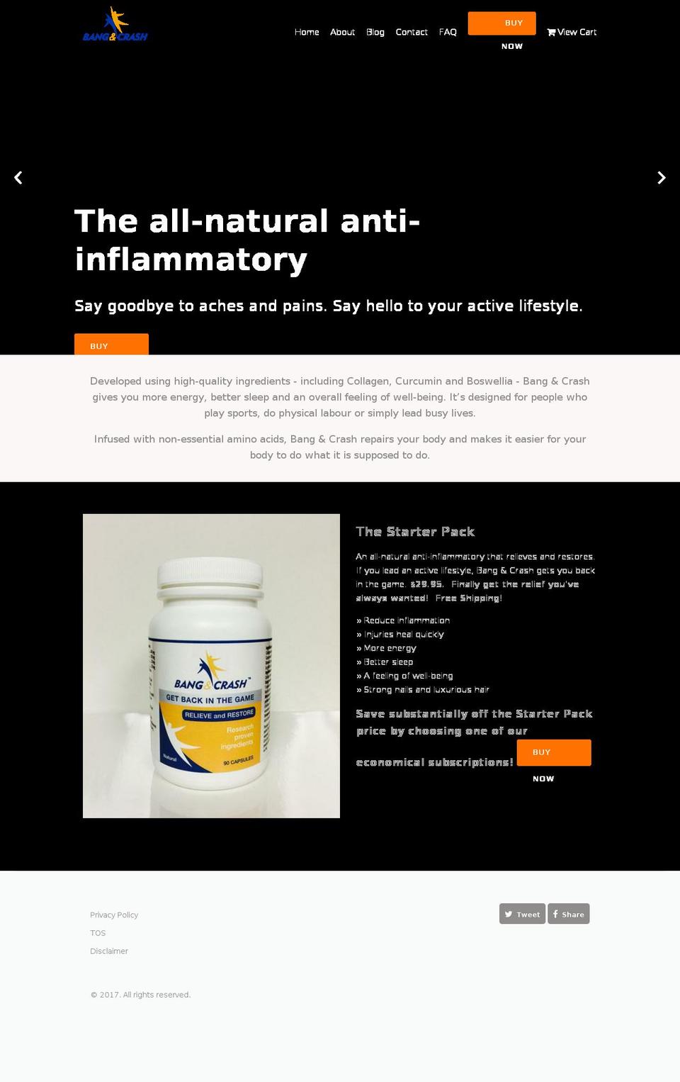 bangandcrash.com shopify website screenshot