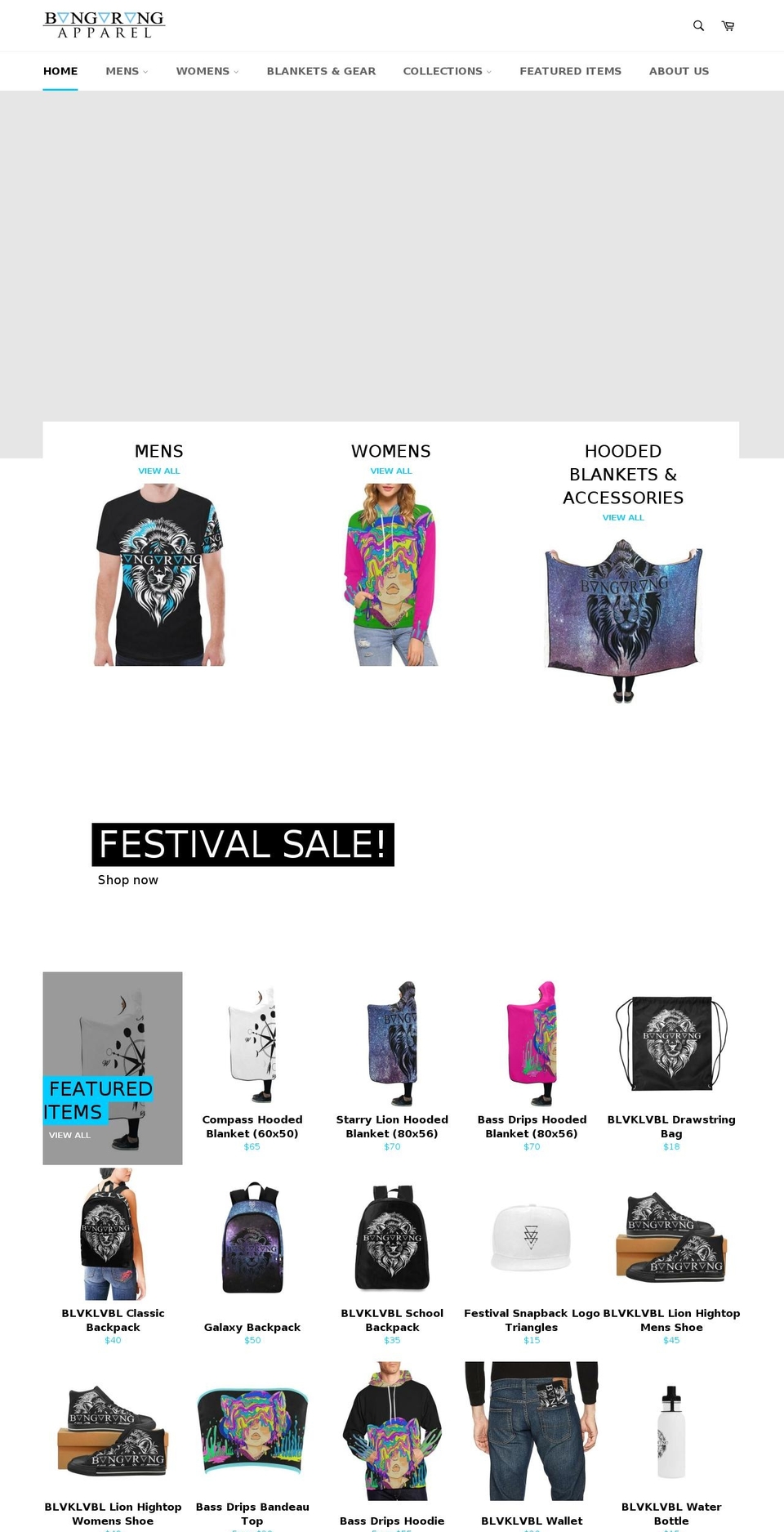bangarangapparel.com — Shopify storefront screenshot