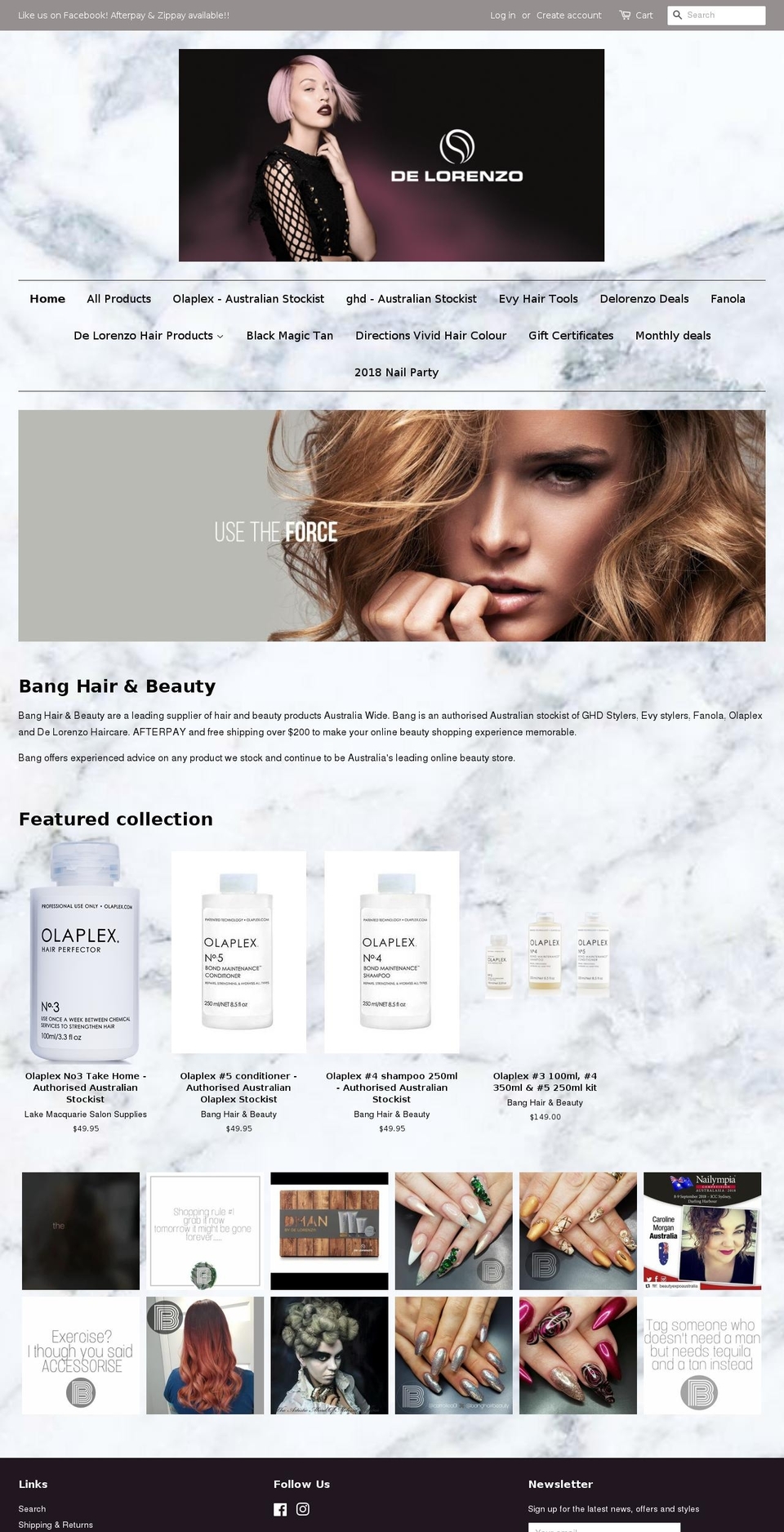 banghairandbeauty.com — Shopify storefront screenshot