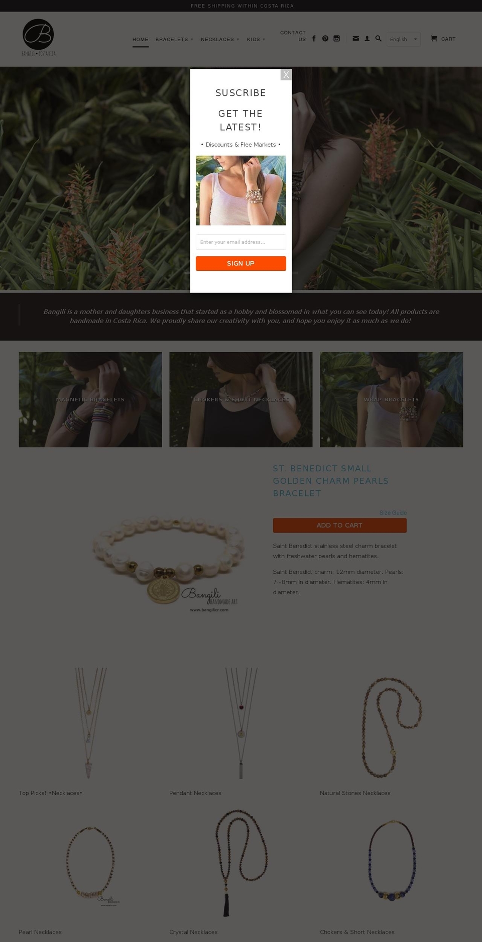 bangilicr.com shopify website screenshot