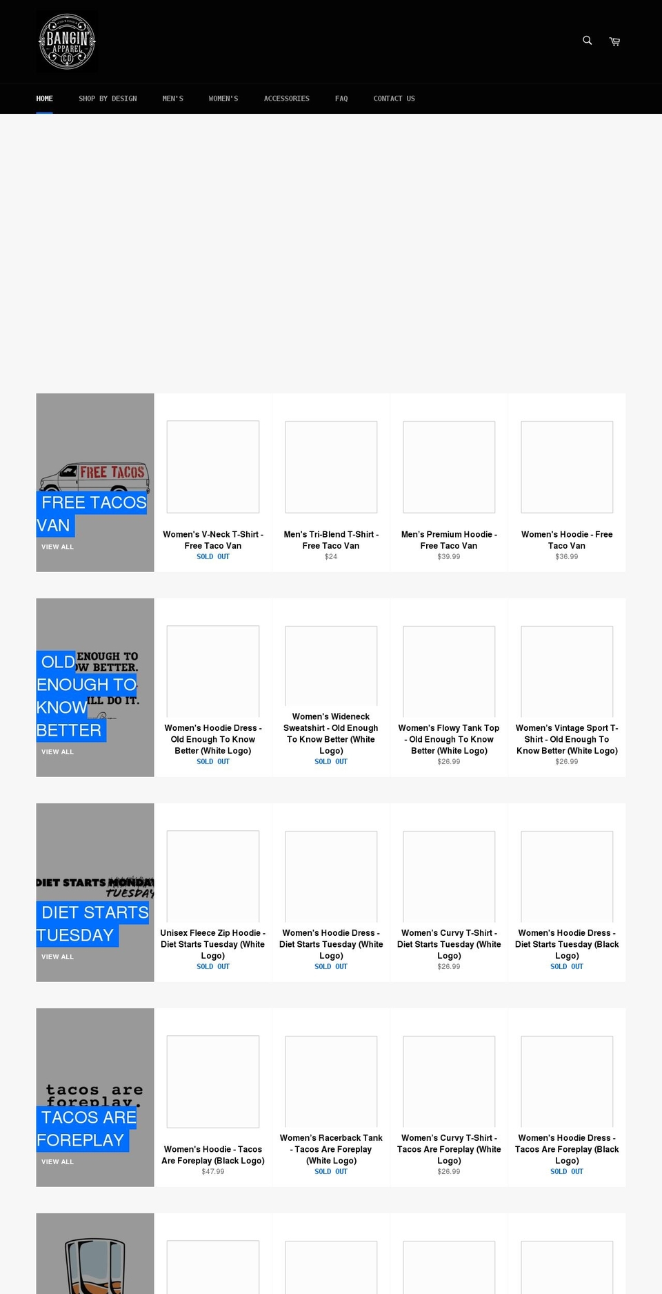 banginapparelco.com shopify website screenshot