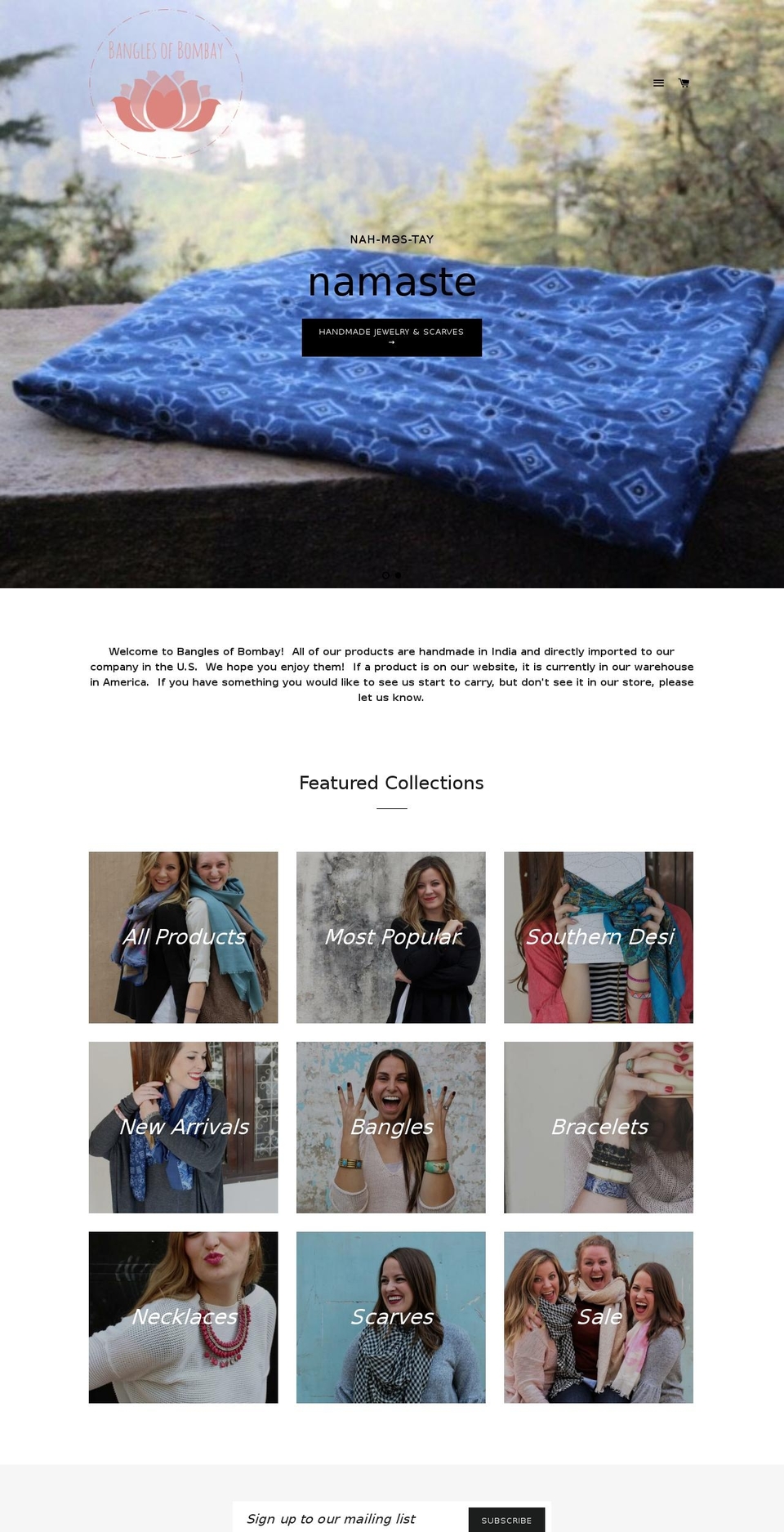 banglesofbombay.com shopify website screenshot