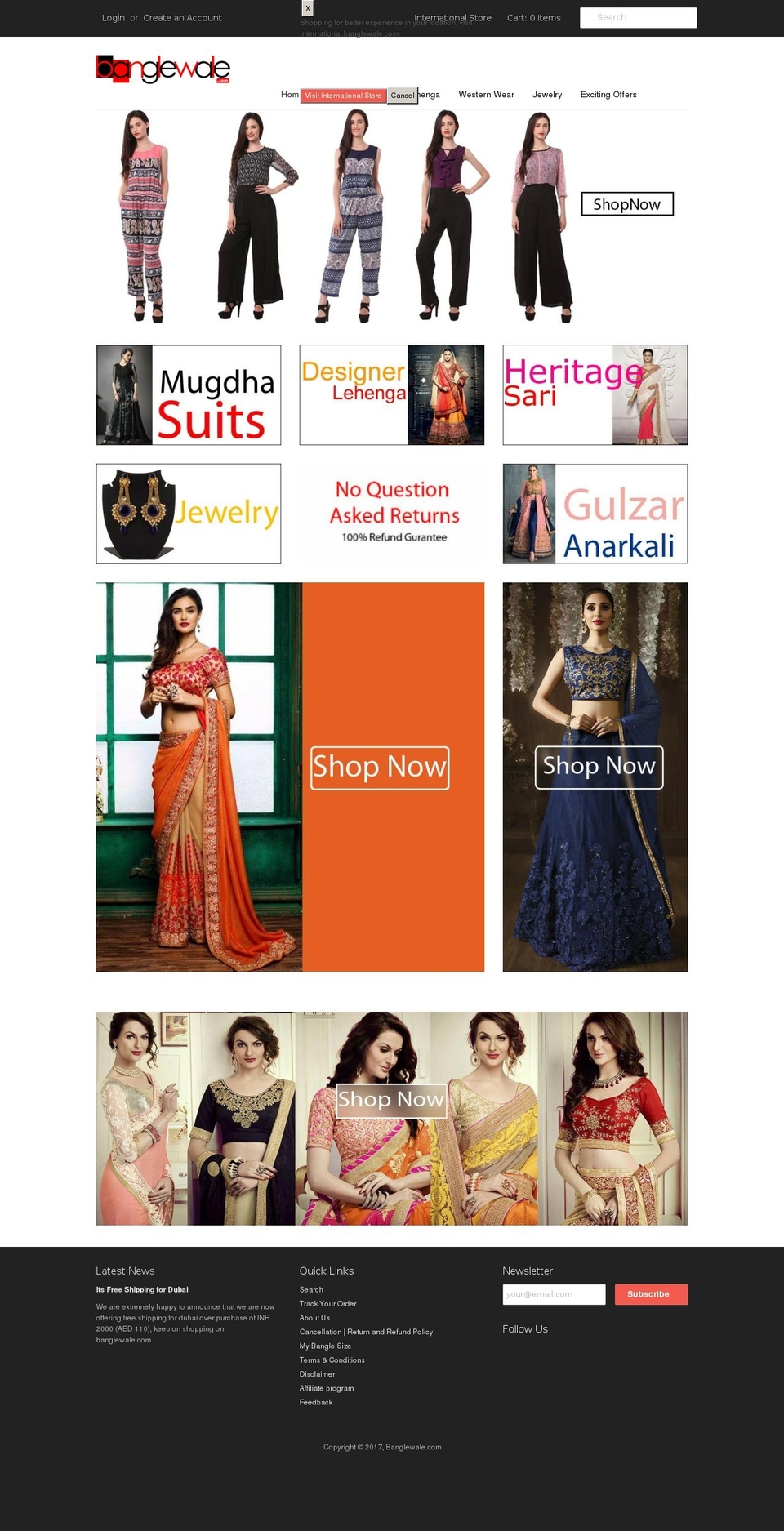 banglewale.com shopify website screenshot