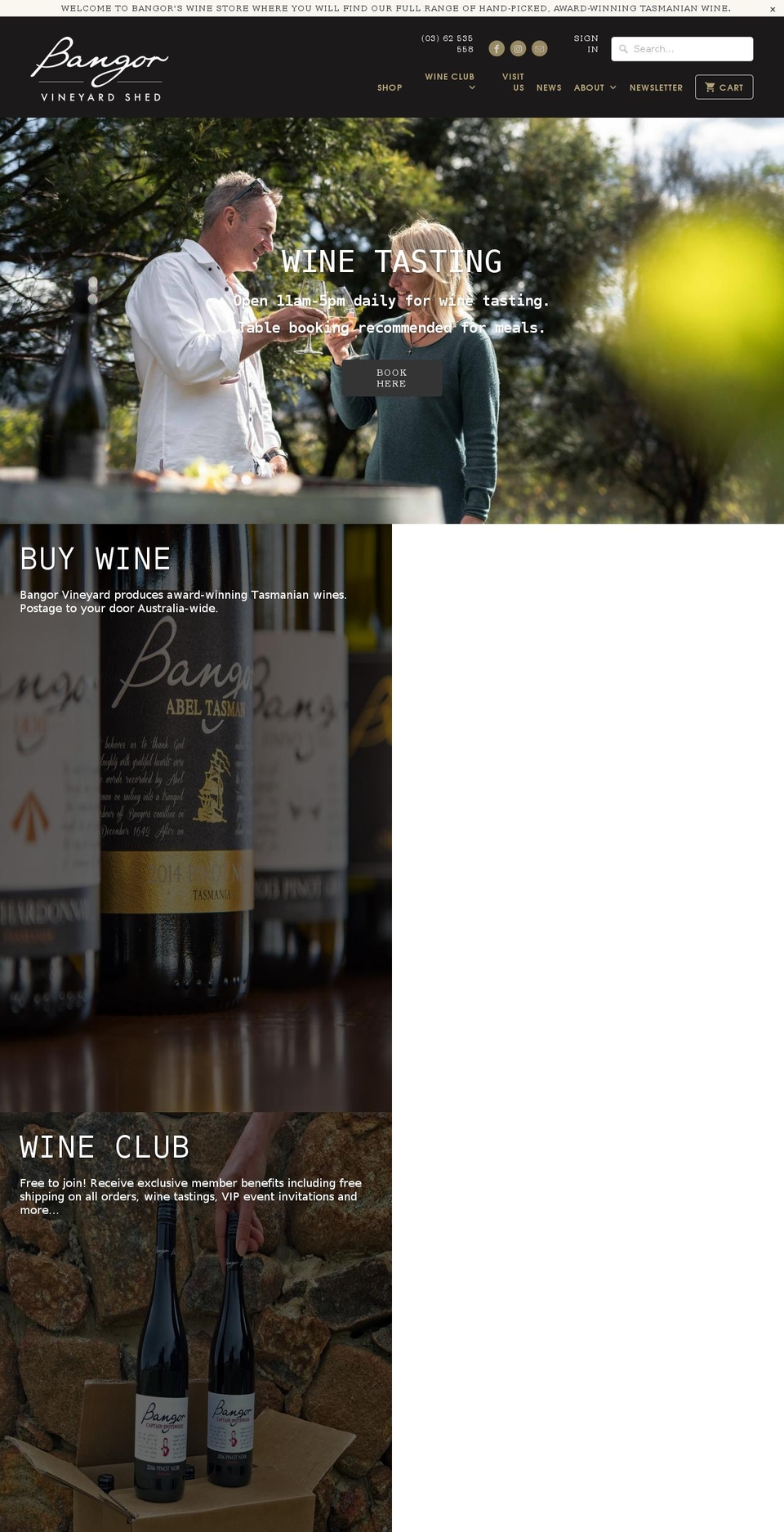 bangorshedstore.com — Shopify storefront screenshot