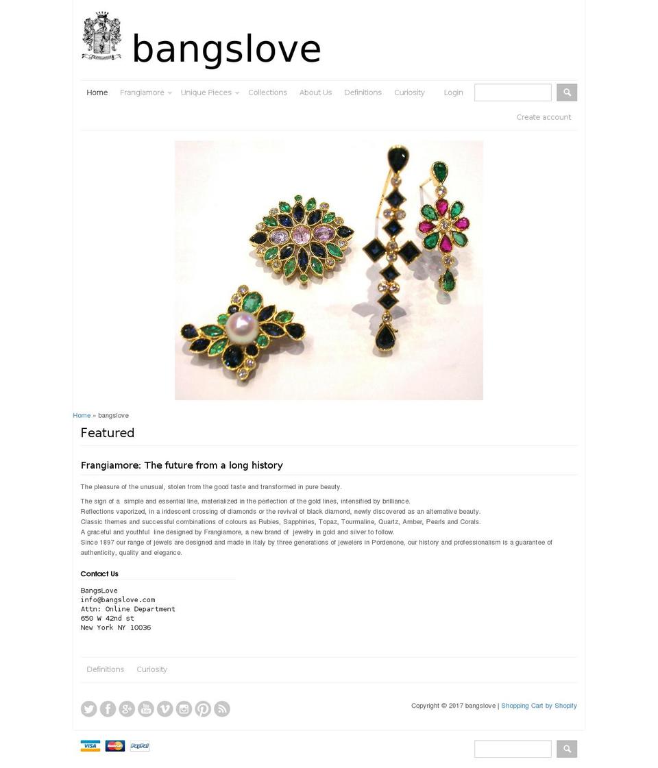 bangslove.it shopify website screenshot