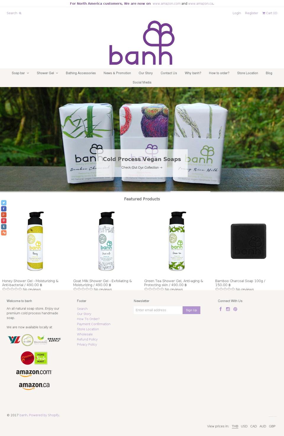 banhskincare.com shopify website screenshot