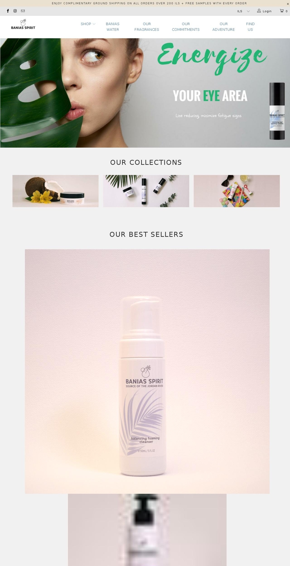 baniaspirit.com — Shopify storefront screenshot