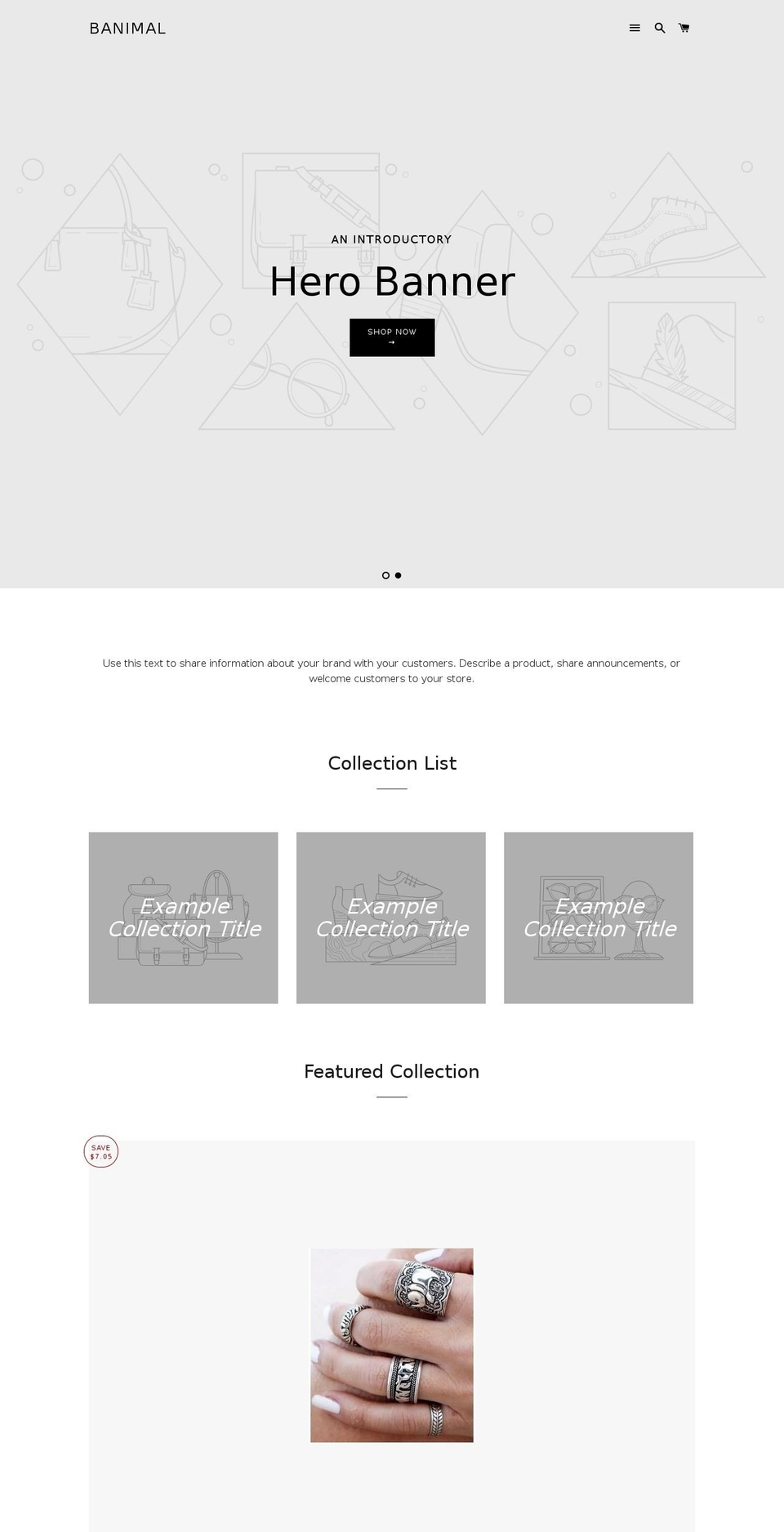 banimal.com shopify website screenshot