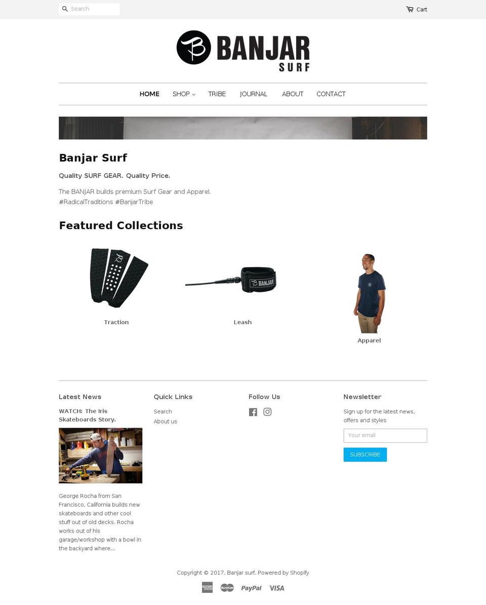 banjarsurf.com shopify website screenshot