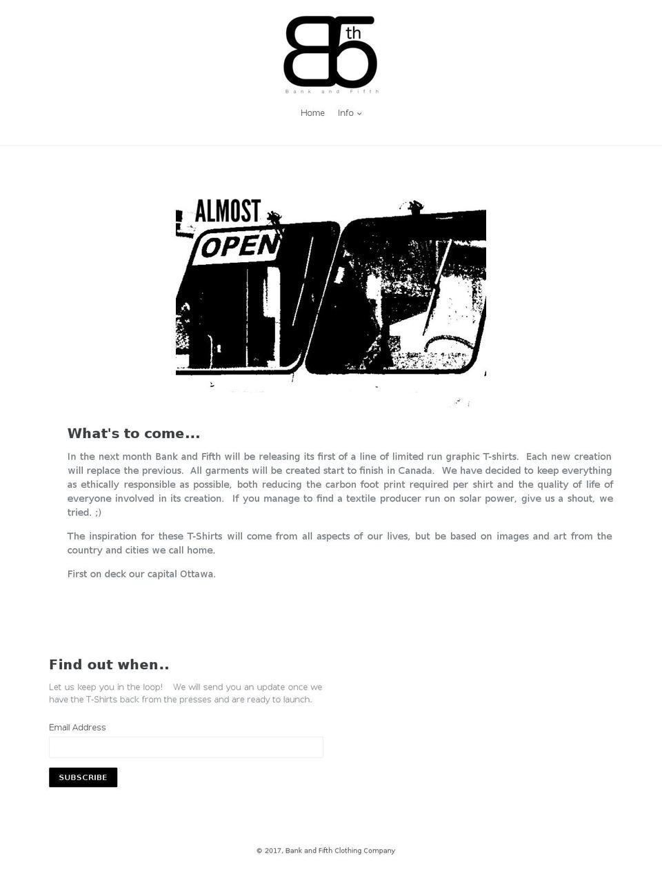 bankandfifth.com shopify website screenshot
