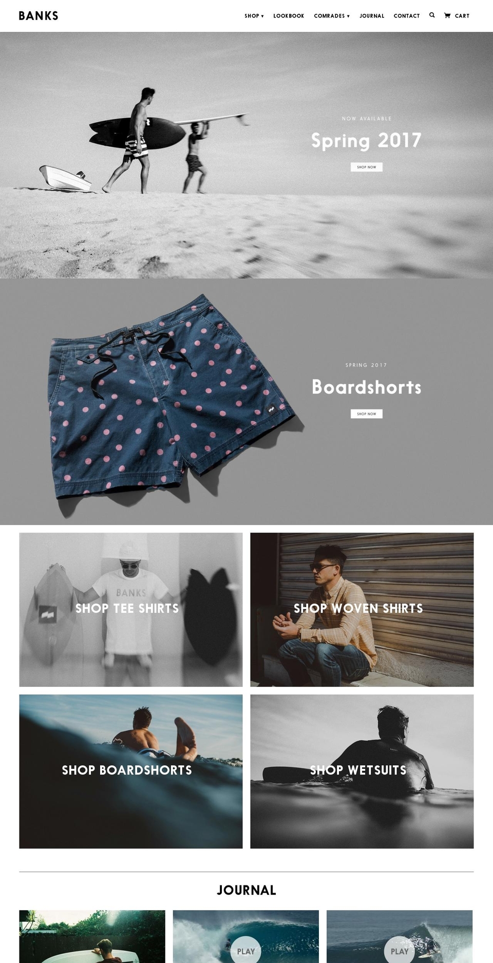 banks-brand.com shopify website screenshot