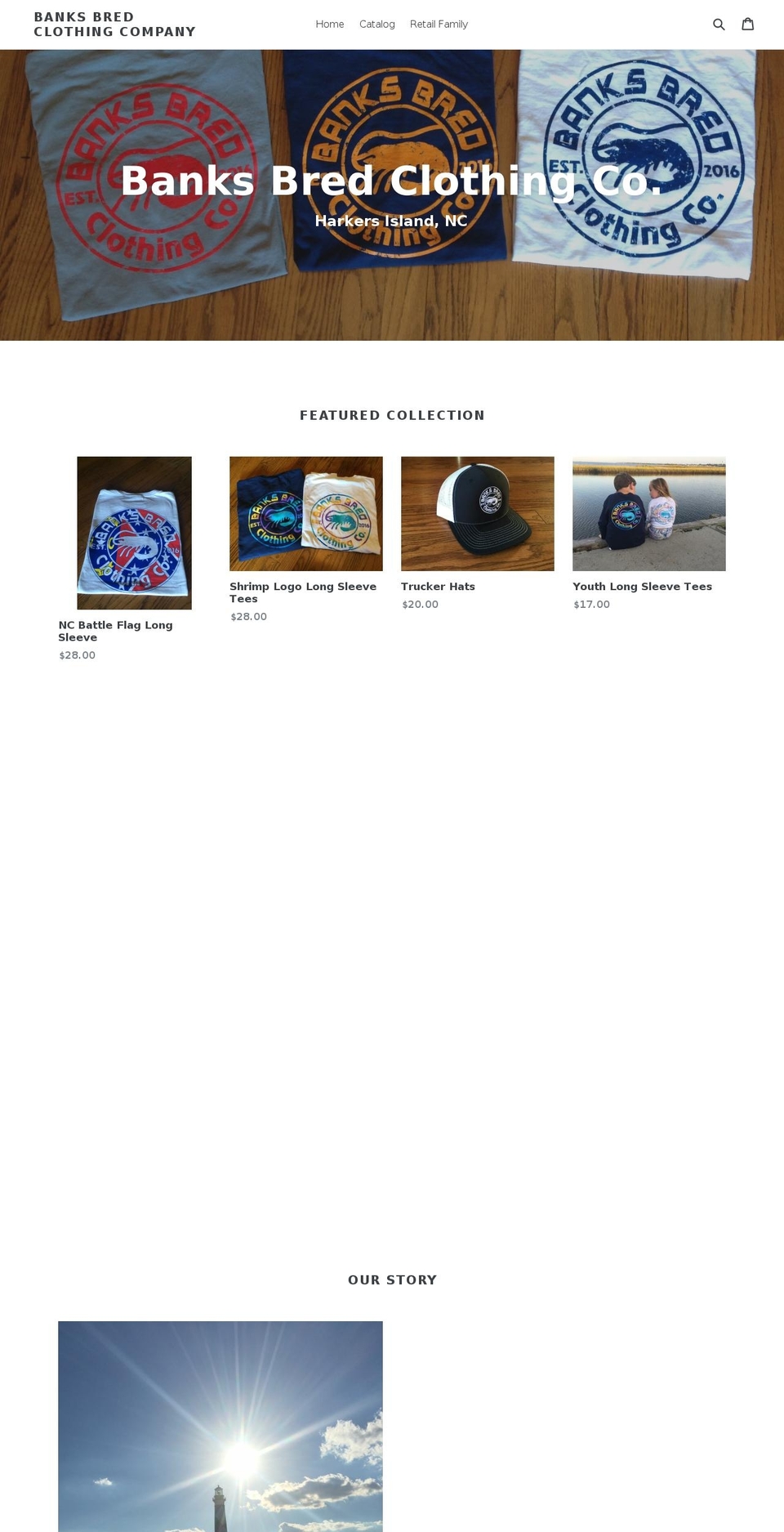 banks-bred-clothing-company.com — Shopify storefront screenshot