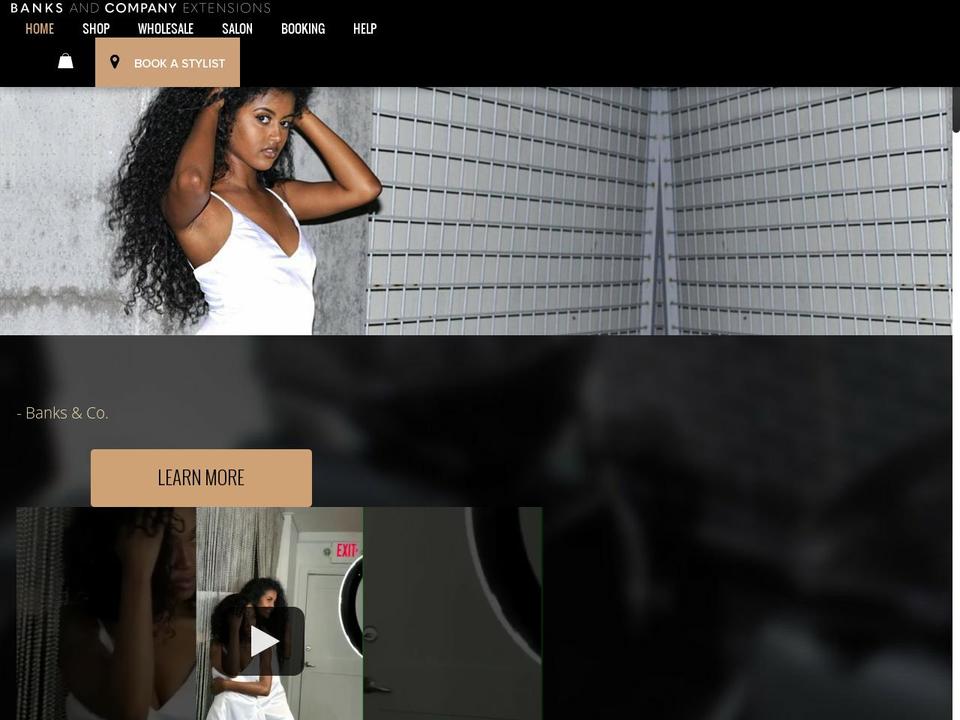 banksandcoextensions.com — Shopify storefront screenshot