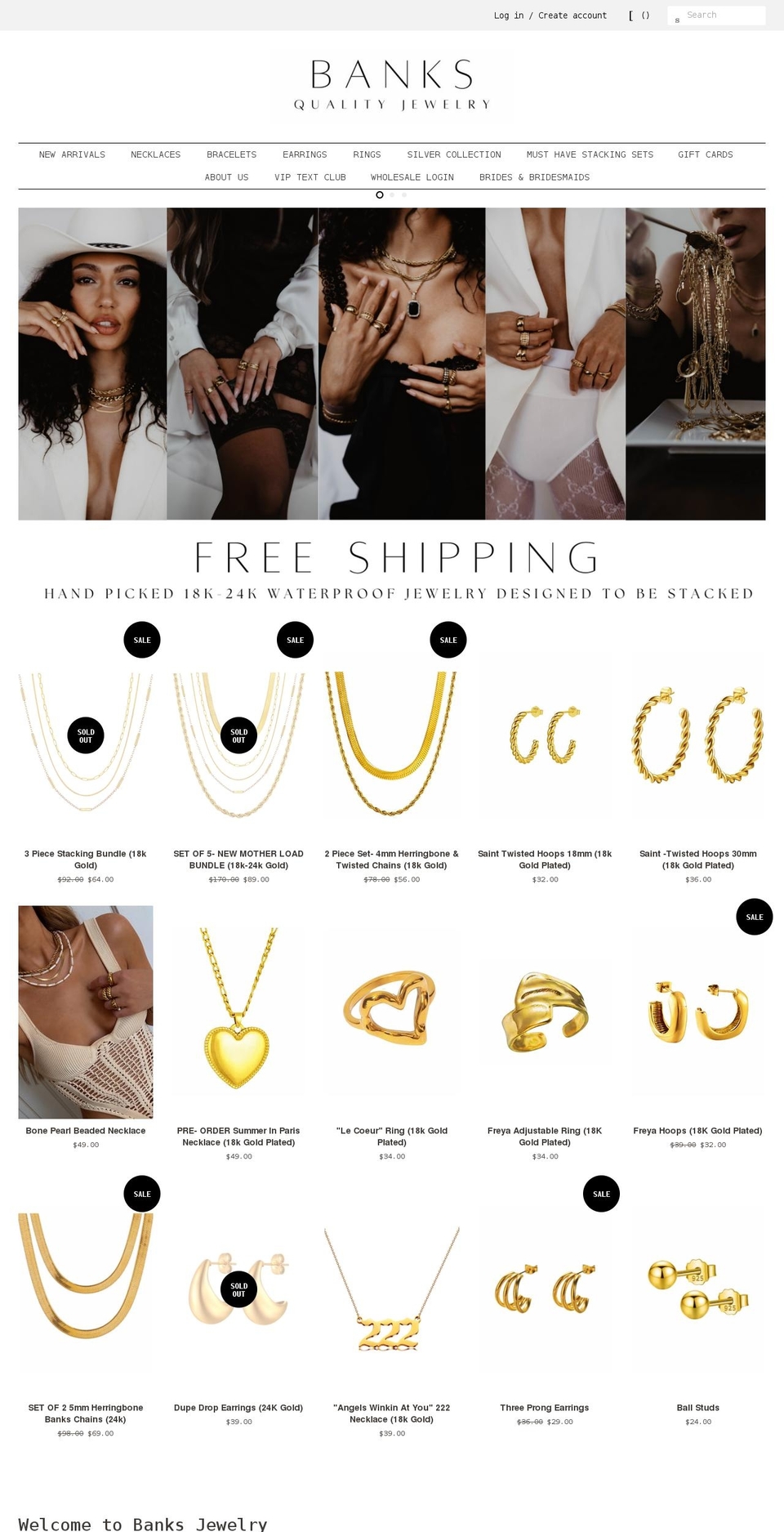 bankscojewelry.com shopify website screenshot
