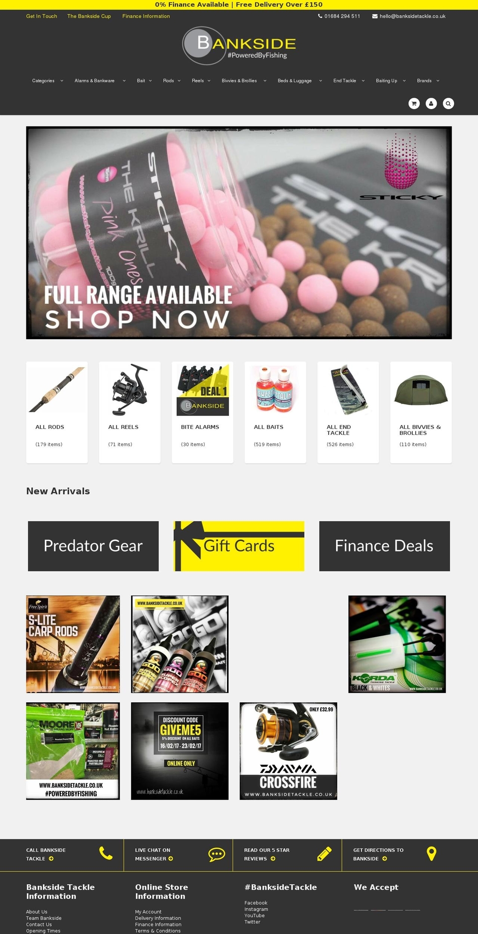 banksidetackle.co.uk shopify website screenshot