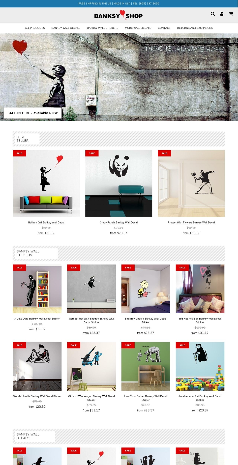 banksystore.com — Shopify storefront screenshot