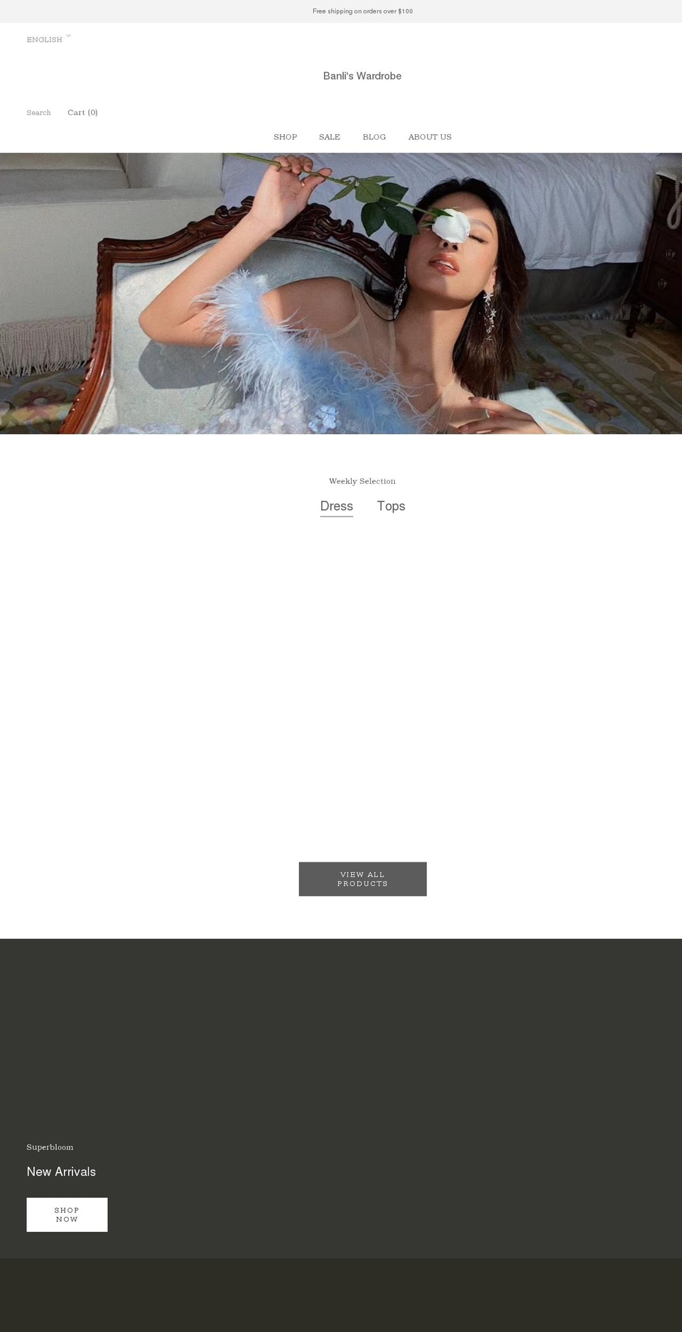 banliswardrobe.com shopify website screenshot