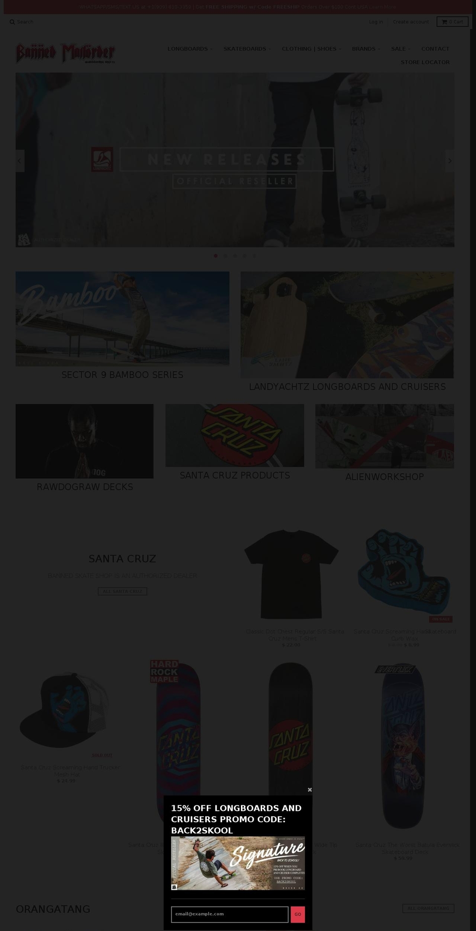bannedmailorder.com — Shopify storefront screenshot