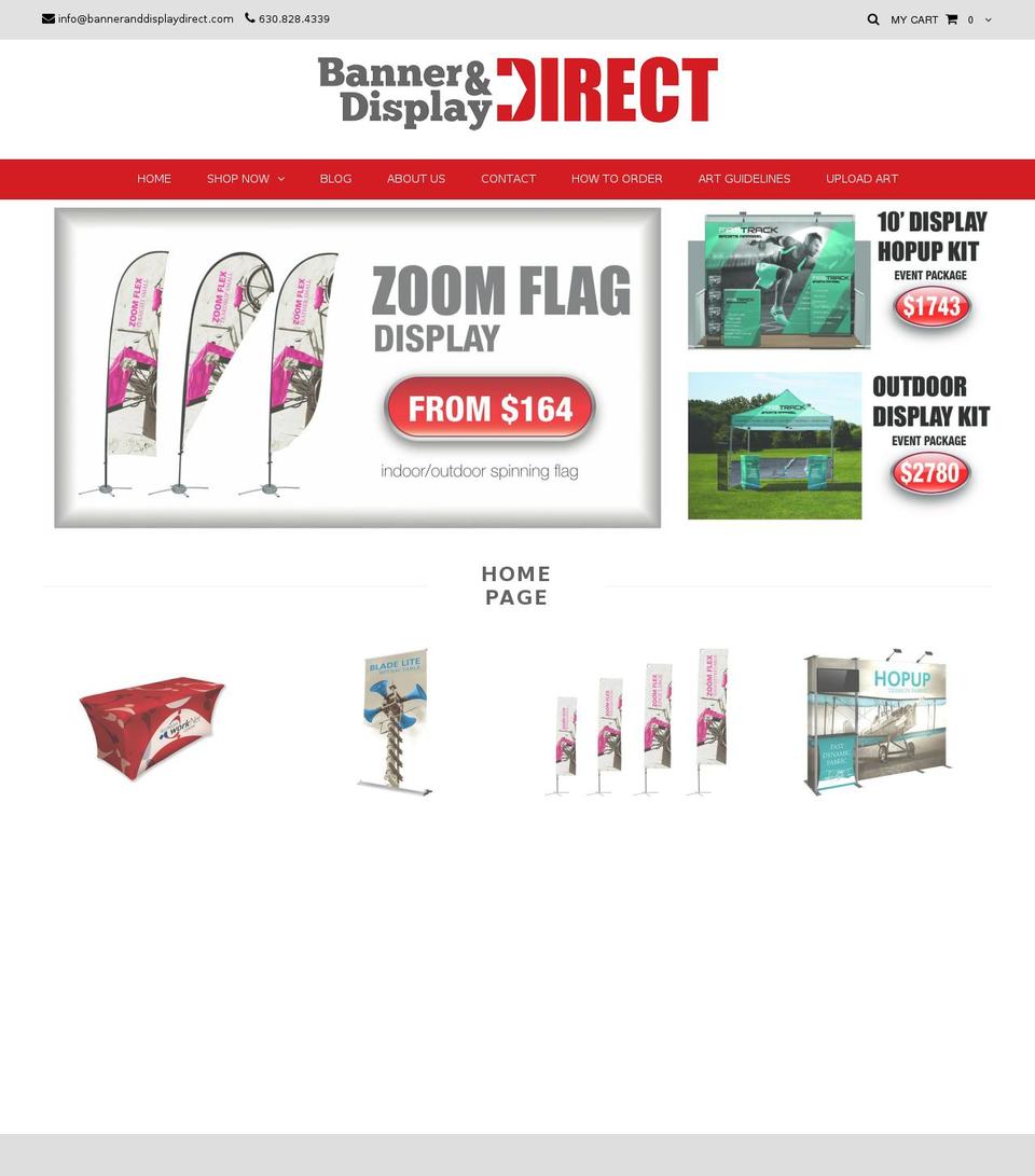 banneranddisplaydirect.com — Shopify storefront screenshot