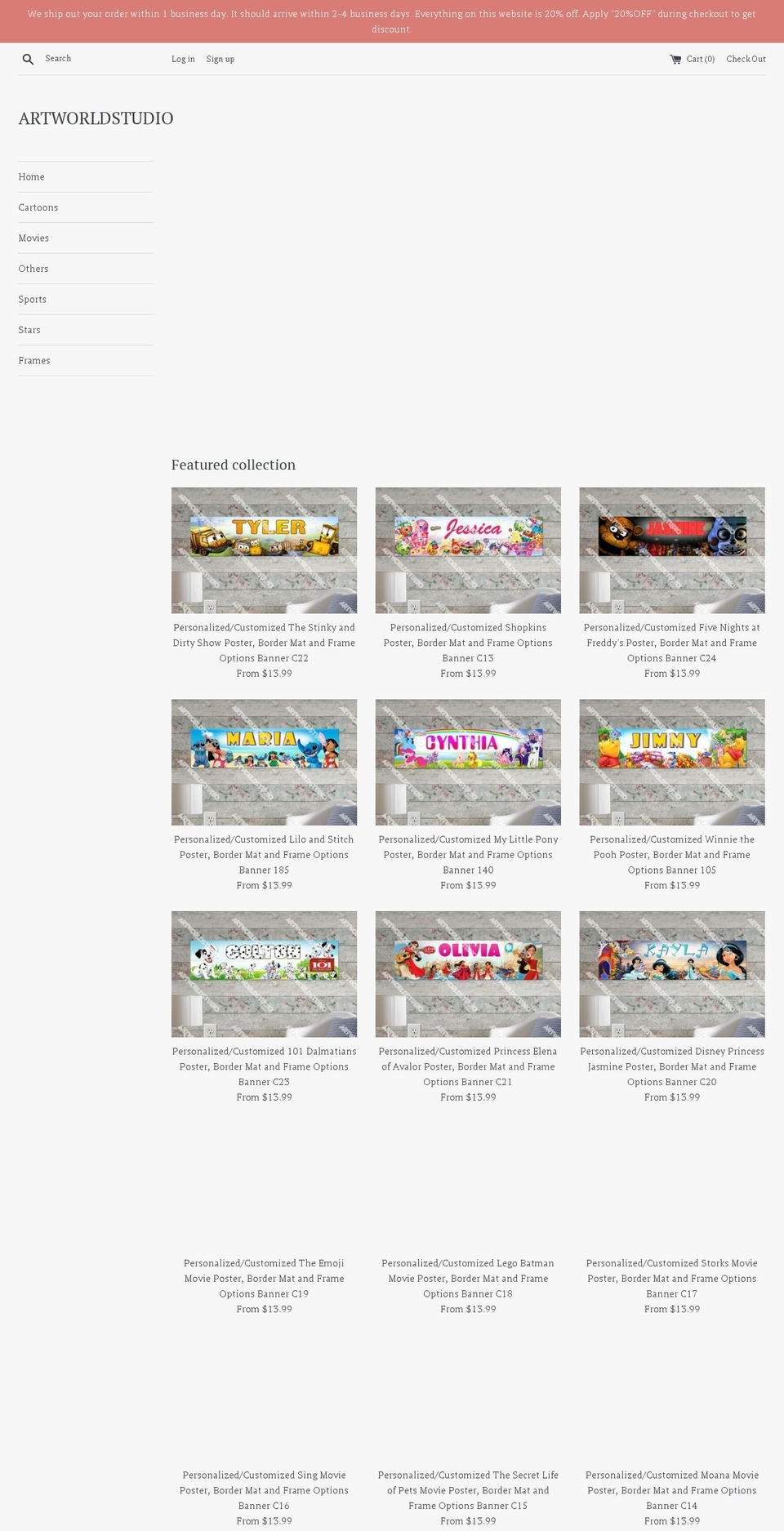 bannerdecor.com shopify website screenshot