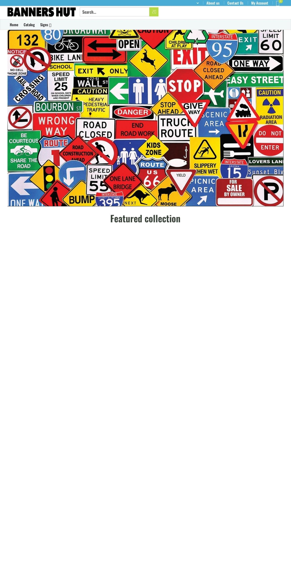 bannershut.com shopify website screenshot