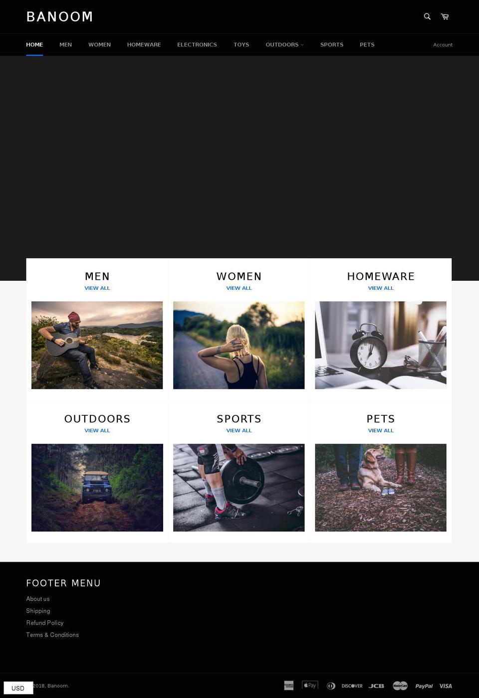 banoom.com shopify website screenshot