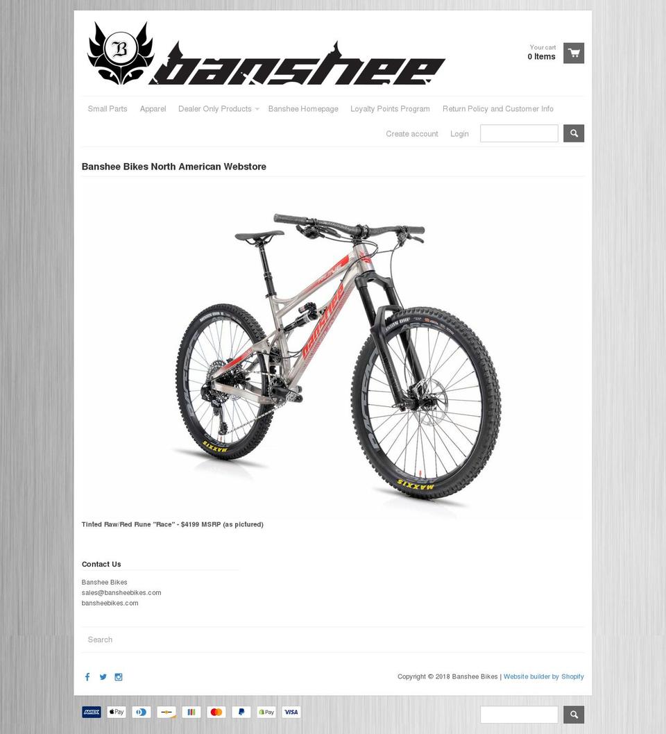 bansheeusa.com shopify website screenshot