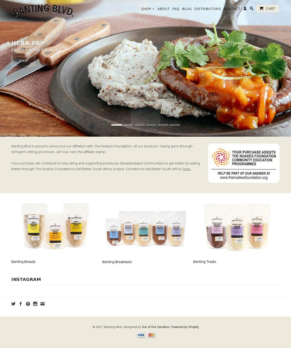 bantingblvd.co.za shopify website screenshot